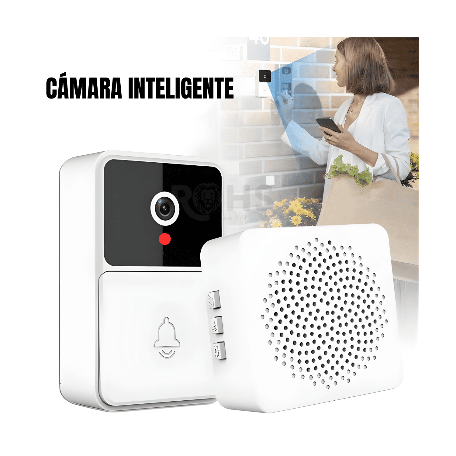 TIMBRE INTELIGENTE CON CÁMARA WIFI 180° CON VISIÓN NOCTURNA AUDIO BIDIRECCIONAL Y DETECCIÓN DE MOVIMIENTO - 3