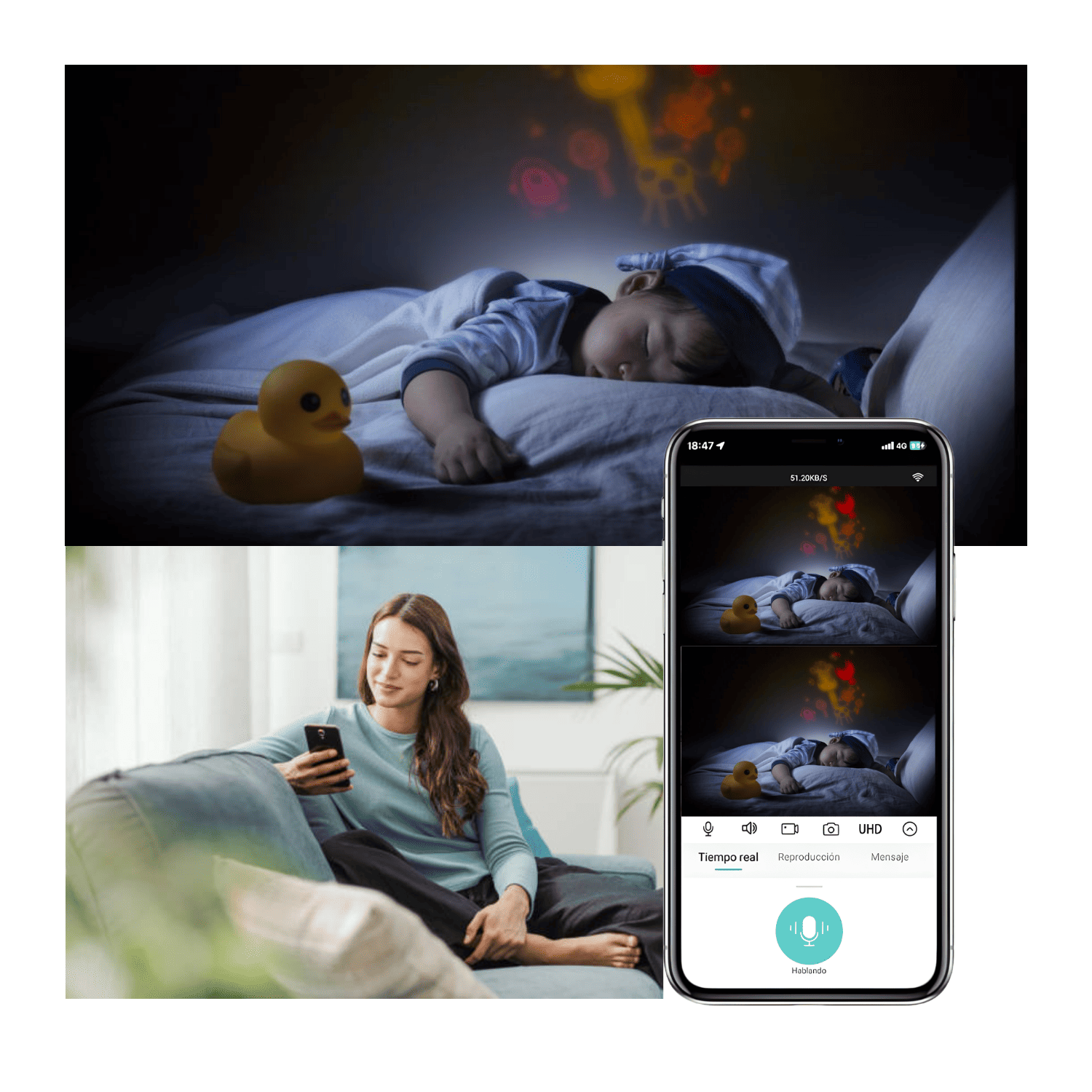PACK 2 CÁMARAS DE SEGURIDAD WIFI DOBLE LENTE 360° CON VISIÓN NOCTURNA Y MONITOREO REMOTO HOGAR OFICINA - 6