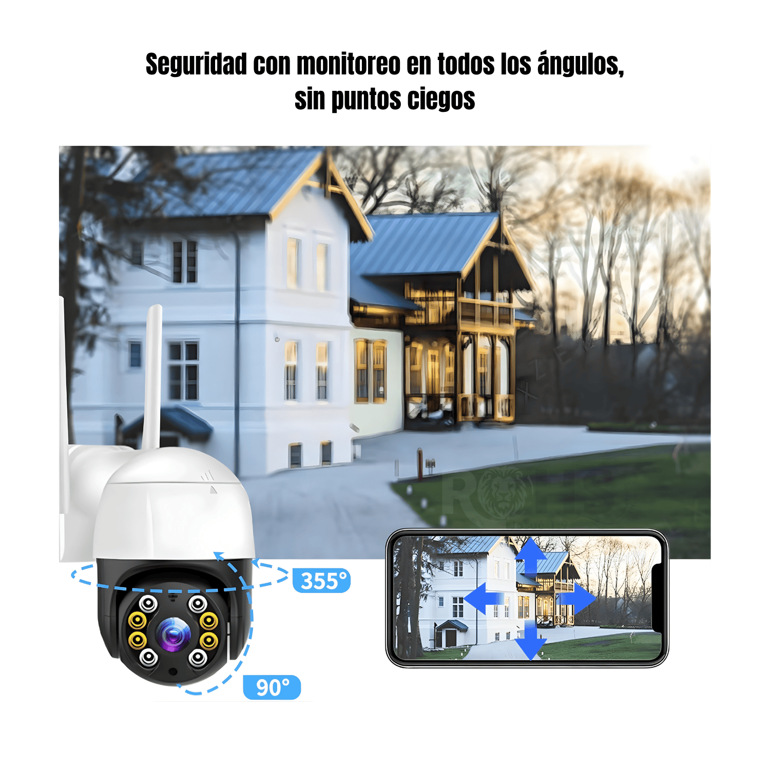 PACK 2 CÁMARAS DE SEGURIDAD WIFI EXTERIOR 360° 1080P CON VISIÓN NOCTURNA AUDIO BIDIRECCIONAL Y DETECCIÓN DE MOVIMIENTO - 4