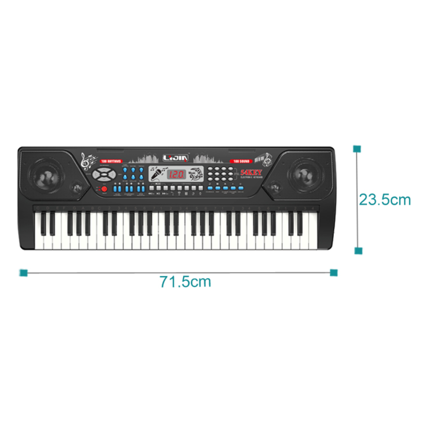 PIANO MUSICAL DE 54 KEYS CON VARIEDAD DE SONIDOS - NEGRO - 2