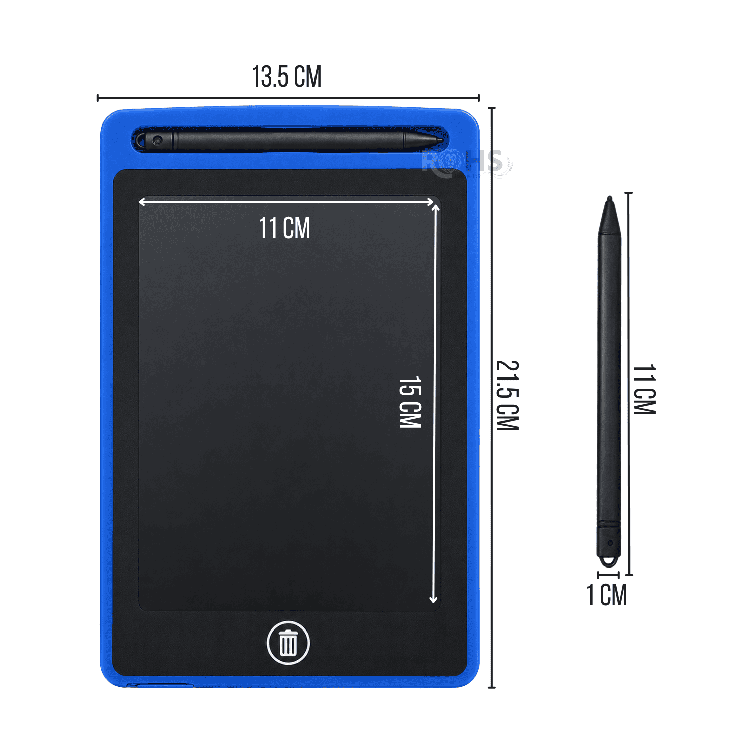 PACK X2 TABLETS LCD NEGRA Y ROJO 8.5 PARA DIBUJAR NIÑOS PIZARRA DIGITAL REUTILIZABLE CON LÁPIZ ESCRITURA SIN PAPEL - 2