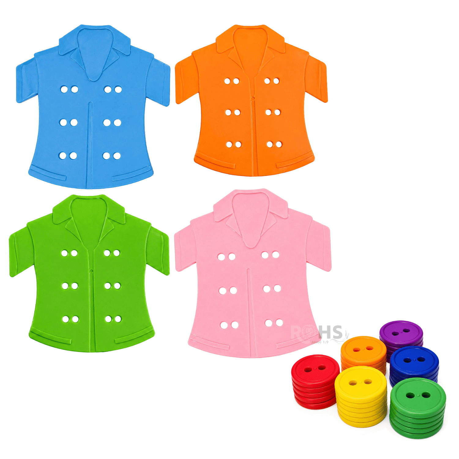 JUEGO DIDÁCTICO DE BOTONES PARA NIÑOS ENHEBRADO CON CUERDAS APRENDIZAJE MOTRICIDAD - 4