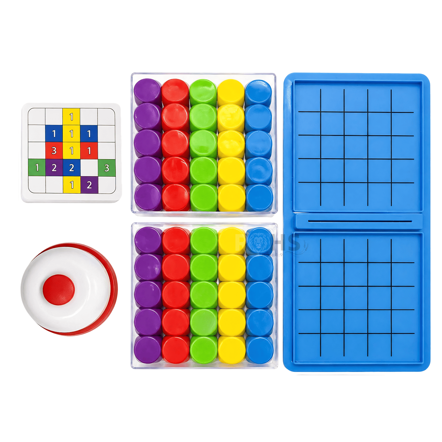 JUEGO DE MESA 2 JUGADORES BLOQUES DE COLORES CON TIMBRE EDUCATIVO + TABLET LCD REGALO - 2