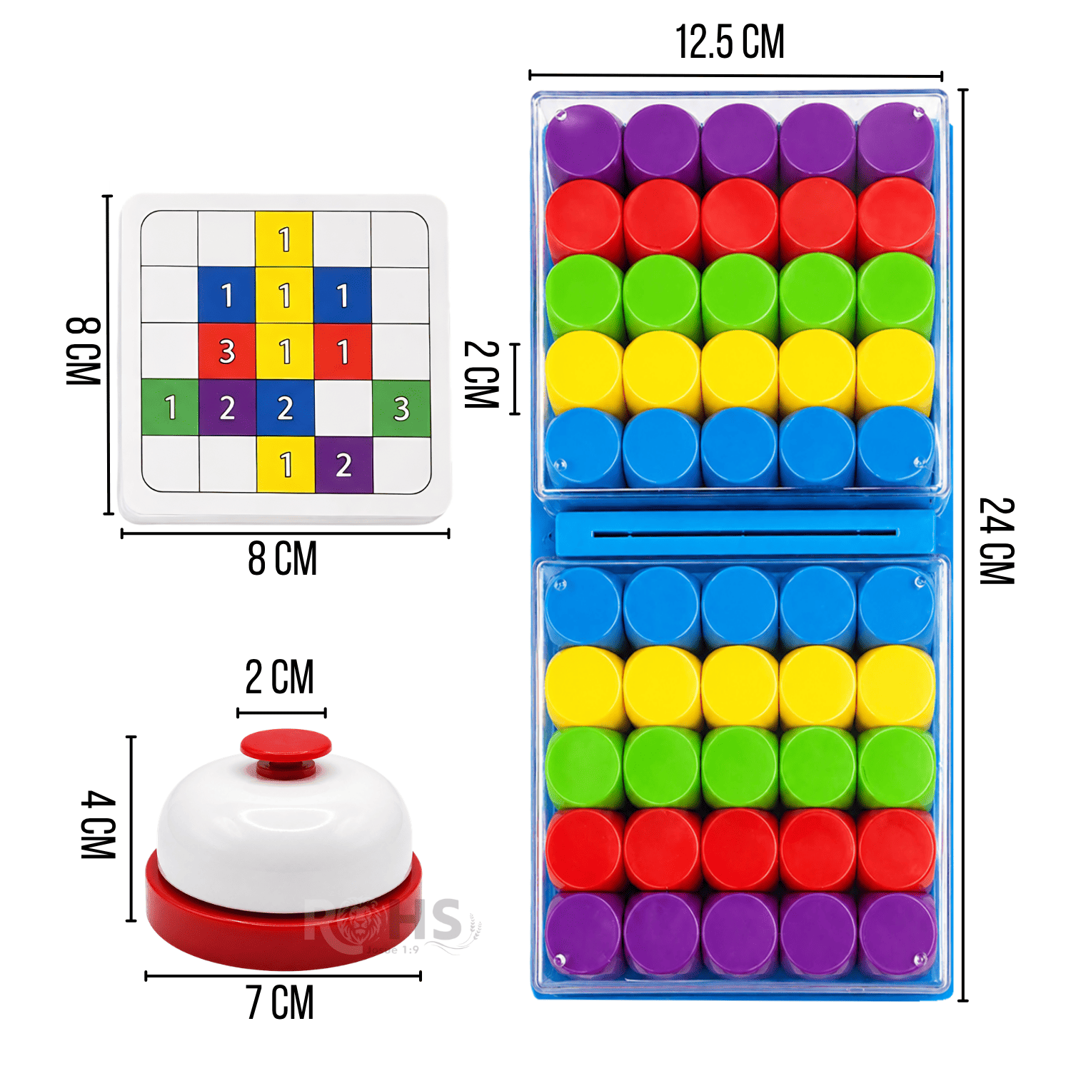 JUEGO DE MESA 2 JUGADORES BLOQUES DE COLORES CON TIMBRE EDUCATIVO + TABLET LCD REGALO - 4