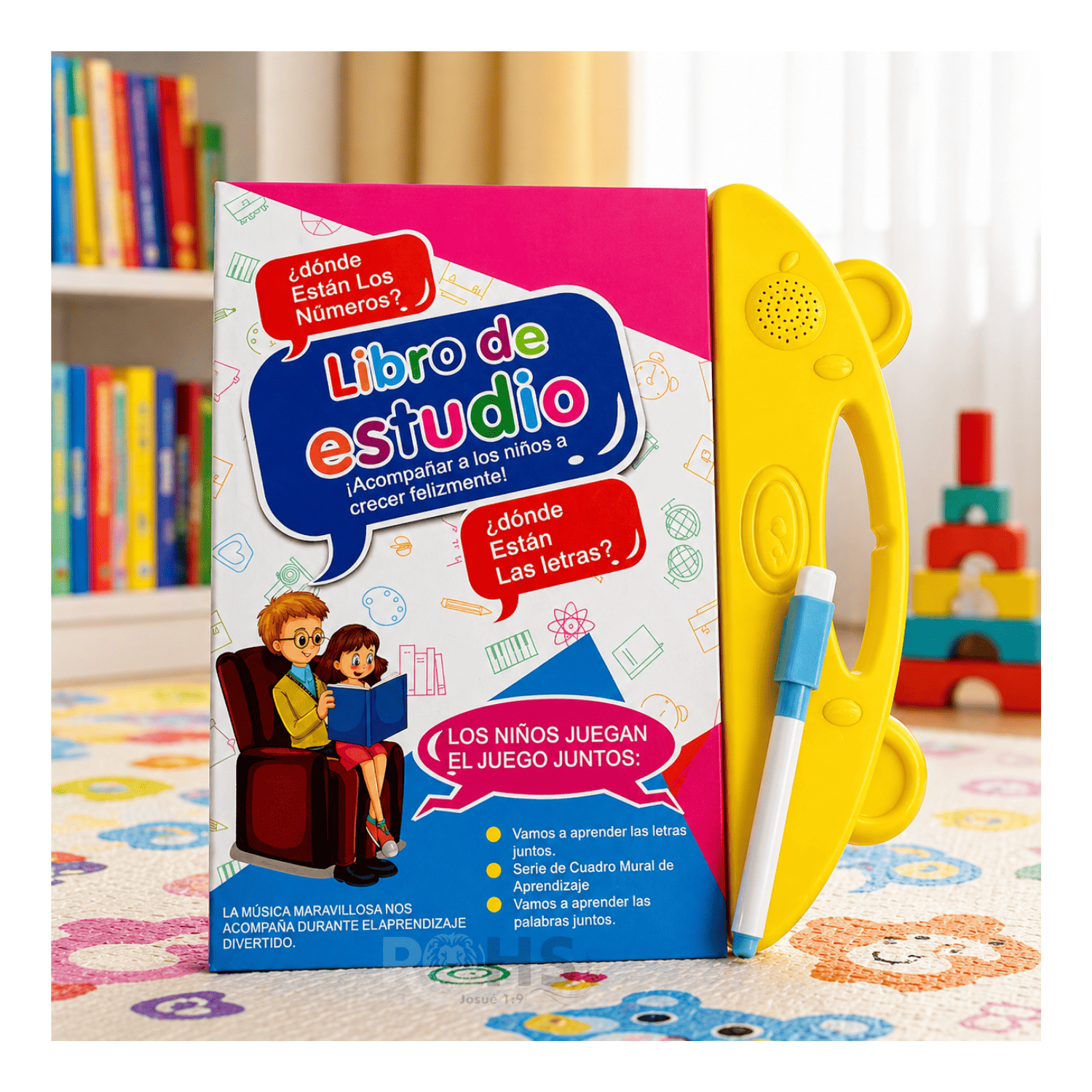 LIBRO EDUCATIVO INTERACTIVO PARA NIÑOS CON SONIDO LETRAS NÚMEROS ESCRITURA Y DIBUJO - 1