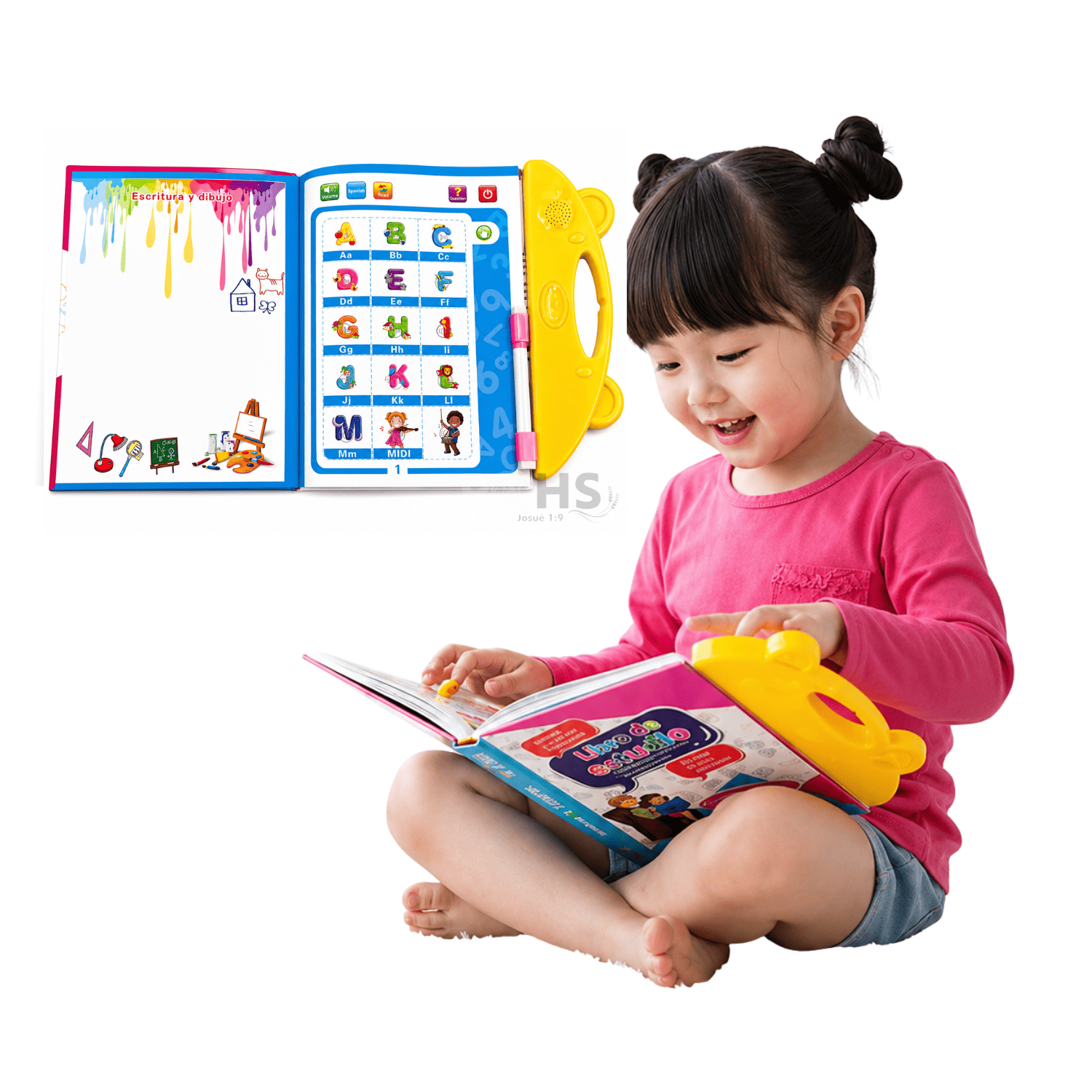LIBRO EDUCATIVO INTERACTIVO PARA NIÑOS CON SONIDO LETRAS NÚMEROS ESCRITURA Y DIBUJO - 3
