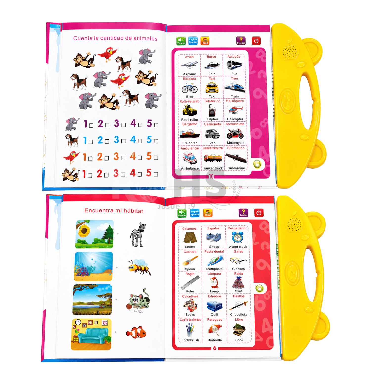 LIBRO EDUCATIVO INTERACTIVO PARA NIÑOS CON SONIDO LETRAS NÚMEROS ESCRITURA Y DIBUJO - 5