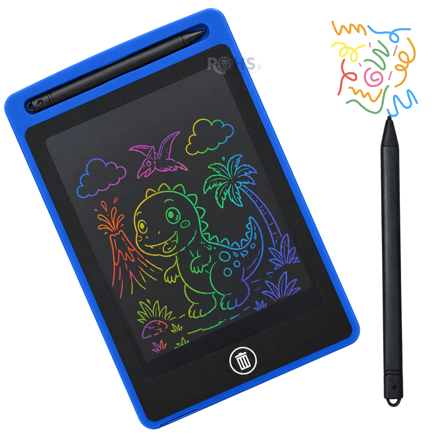 TABLET LCD AZUL 8.5 PARA DIBUJAR NIÑOS PIZARRA DIGITAL REUTILIZABLE CON LÁPIZ ESCRITURA SIN PAPEL - 1