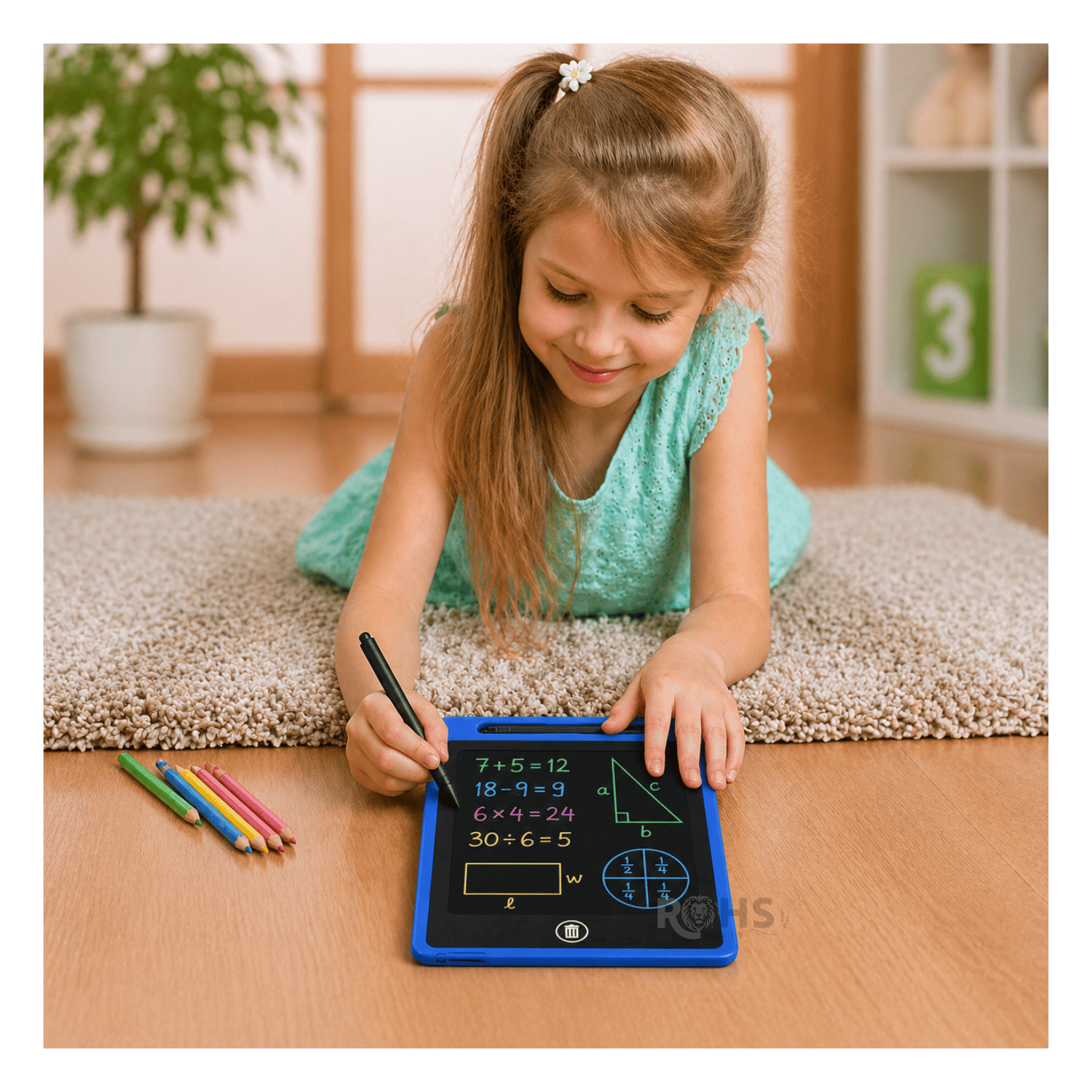 PACK X2 TABLETS LCD ROSA Y AZUL 8.5 PARA DIBUJAR NIÑOS PIZARRA DIGITAL REUTILIZABLE CON LÁPIZ ESCRITURA SIN PAPEL - 6