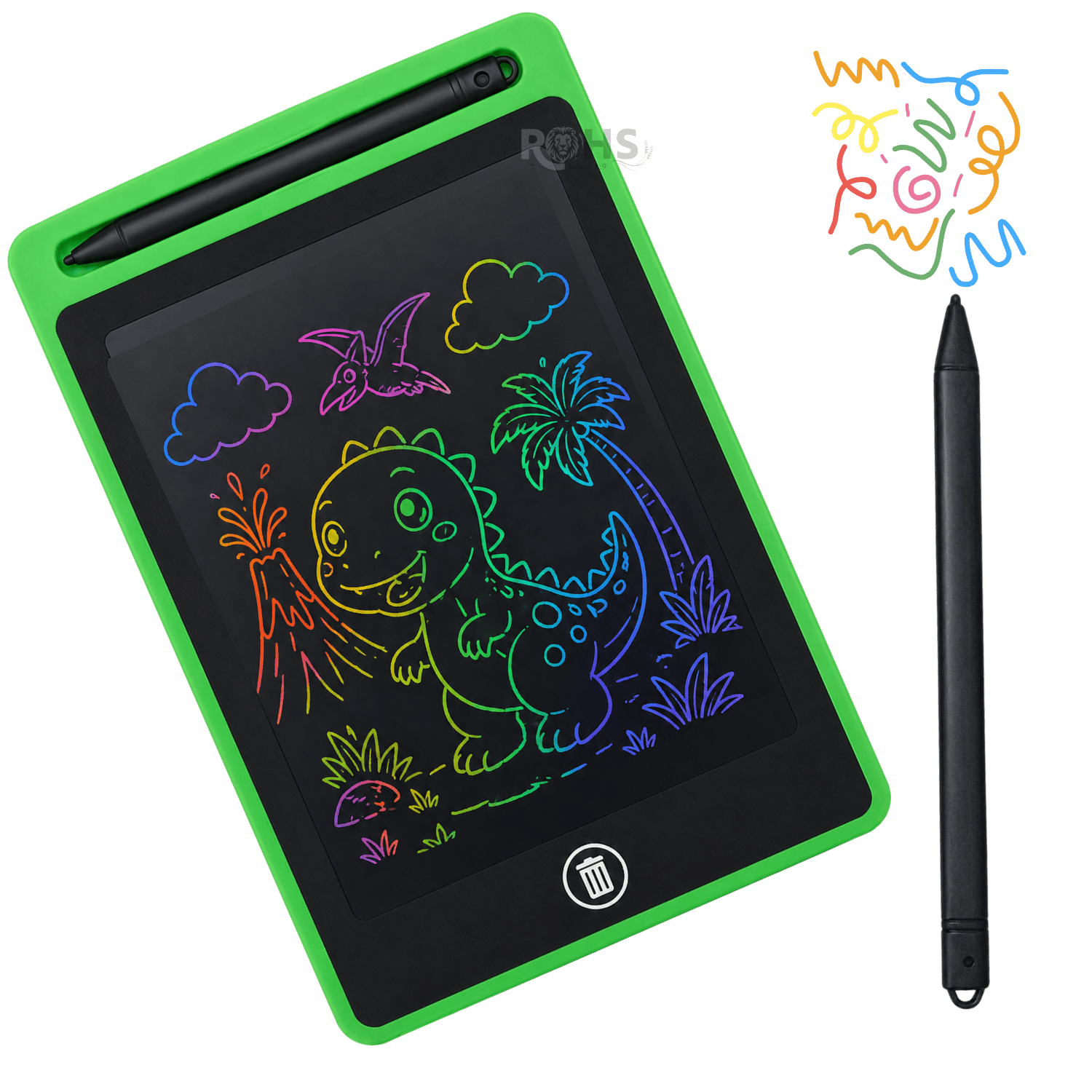 TABLET LCD VERDE 8.5 PARA DIBUJAR NIÑOS PIZARRA DIGITAL REUTILIZABLE CON LÁPIZ ESCRITURA SIN PAPEL - 1