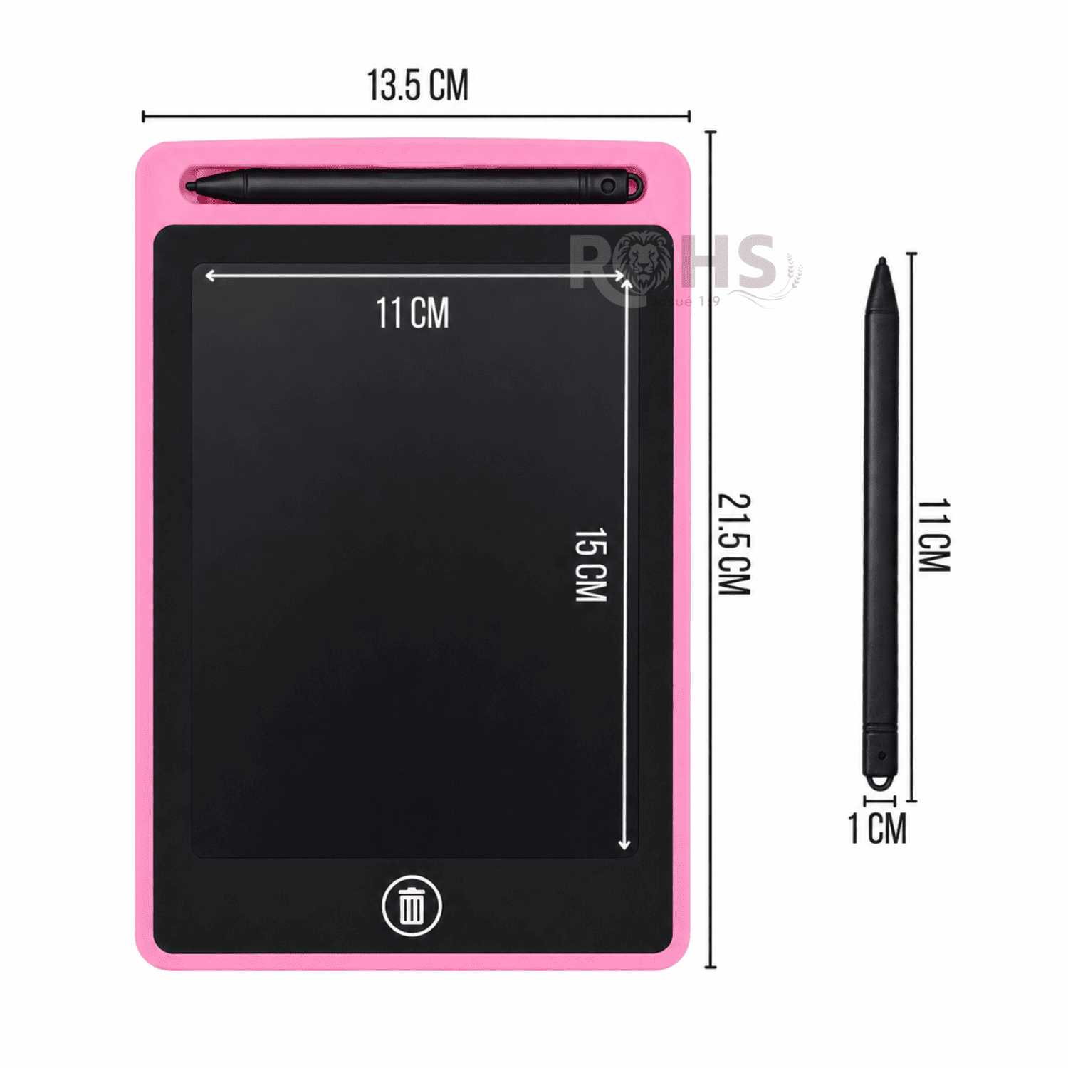 TABLET LCD ROSA 8.5 PARA DIBUJAR NIÑOS PIZARRA DIGITAL REUTILIZABLE CON LÁPIZ ESCRITURA SIN PAPEL - 2