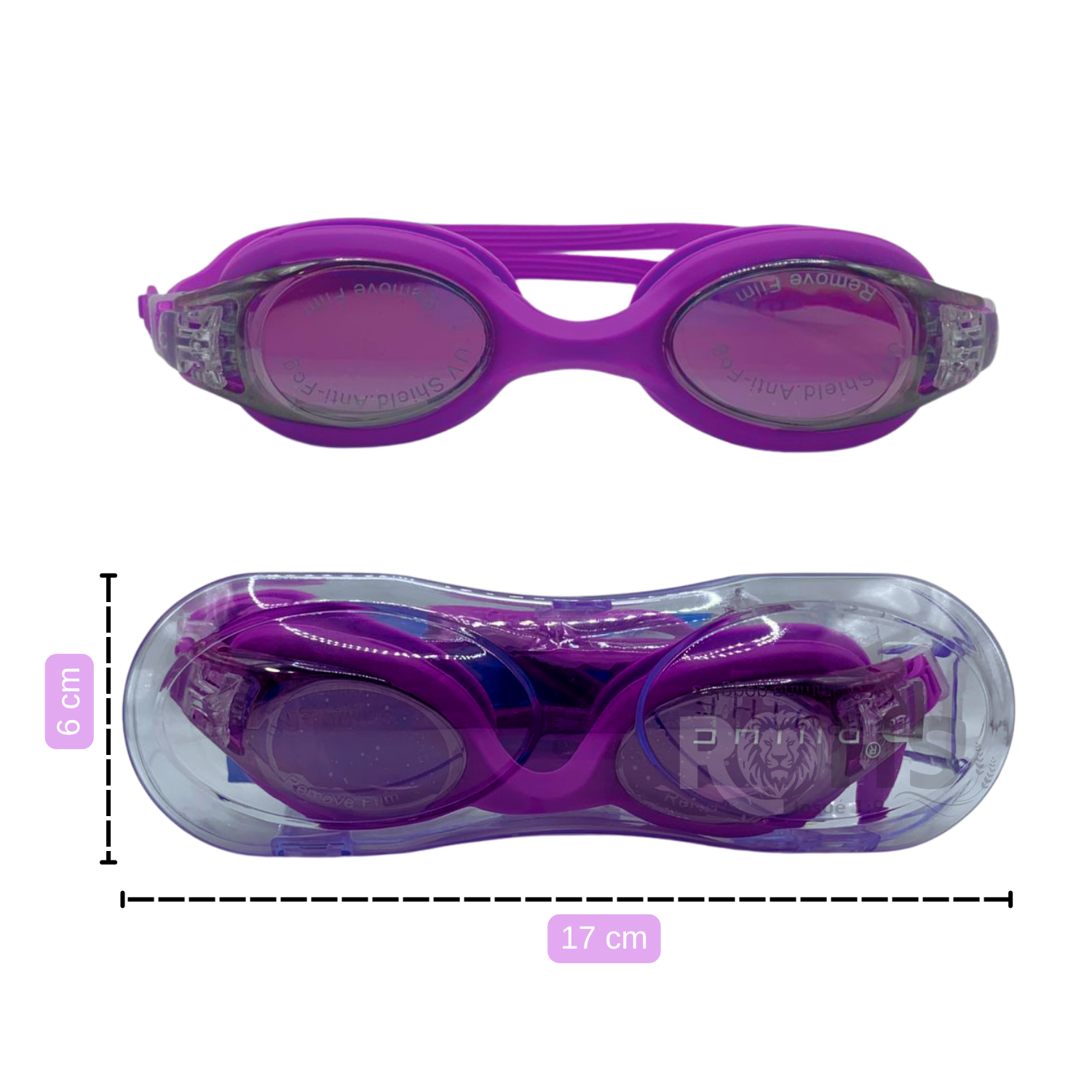 PACK GORRO + LENTES DE PISCINA MORADO UNISEX AJUSTABLE - 2