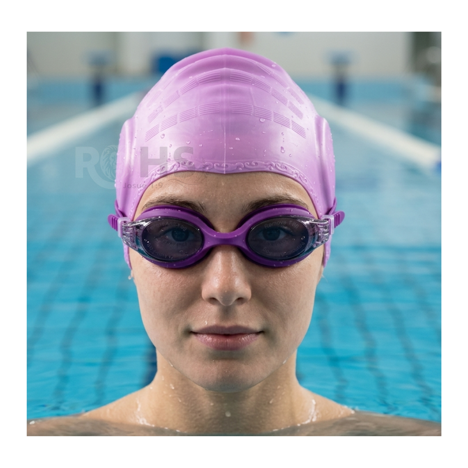 SET DE NATACIÓN CON GORRO Y LENTES AJUSTABLES MORADO - 4