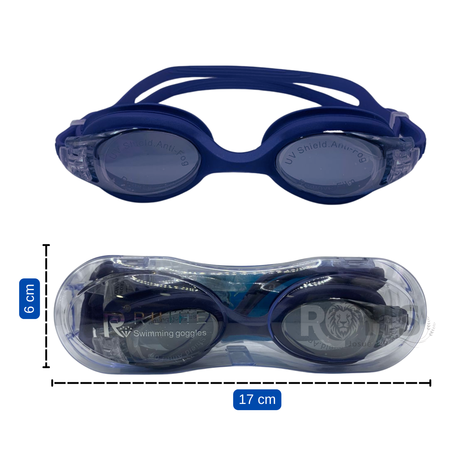 PACK GORRO + LENTES DE PISCINA COLOR AZUL UNISEX AJUSTABLE - 2