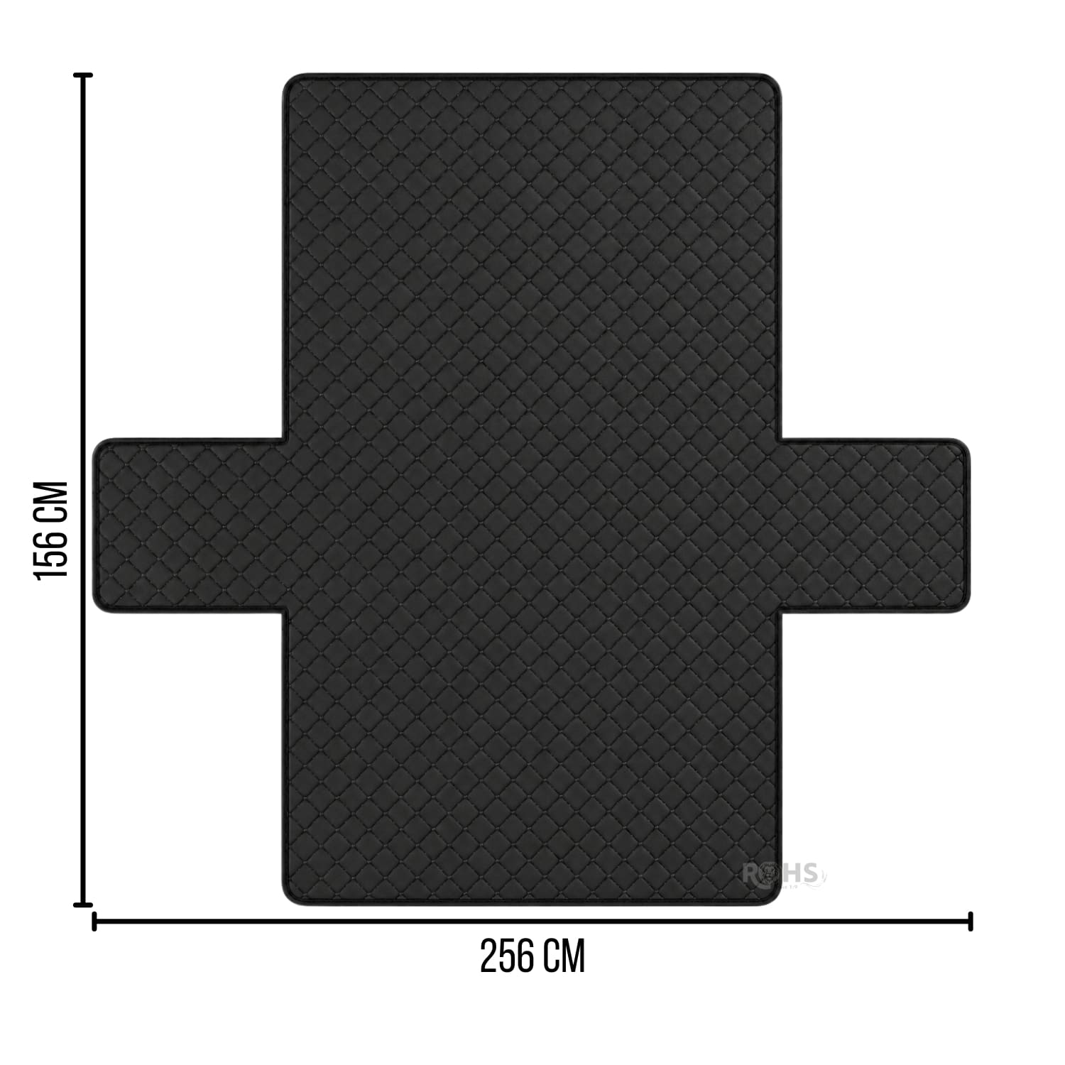 COBERTOR REVERSIBLE NEGRO PARA SOFÁ CON PROTECTOR ACOLCHADO 256 X 156 CM - 3