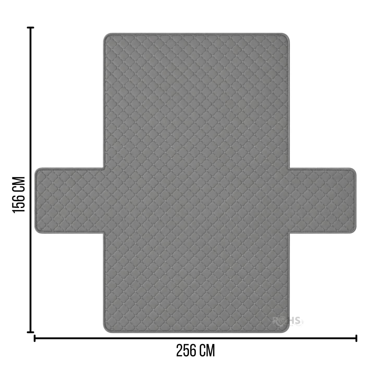 COBERTOR REVERSIBLE GRIS PARA SOFÁ CON PROTECTOR ACOLCHADO 256 X 156 CM - 3