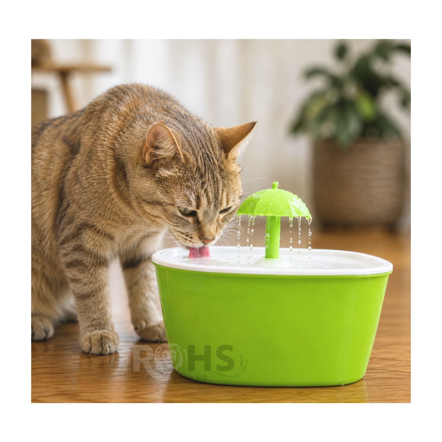 BEBEDERO DISPENSADOR DE AGUA PARA PERROS Y GATOS COLOR VERDE - 2