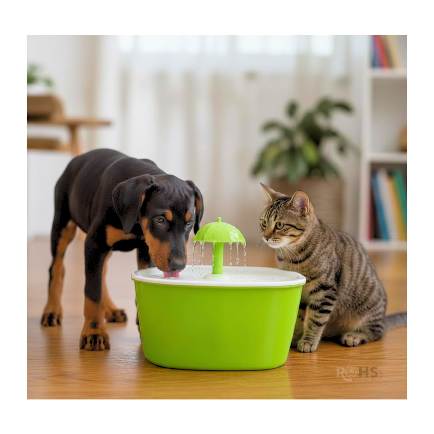 BEBEDERO DISPENSADOR DE AGUA PARA PERROS Y GATOS COLOR VERDE - 7