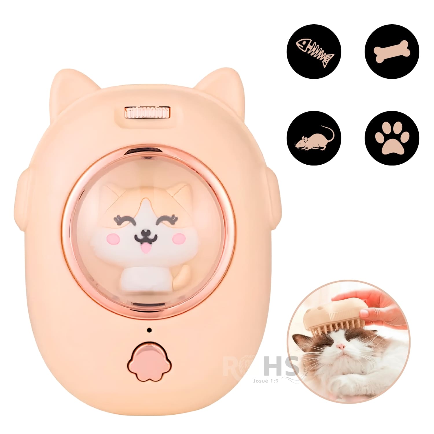 DÚO MASCOTA BAÑO ECOLÓGICO Y CEPILLO LÁSER INTERACTIVO PARA PERROS Y GATOS - 6