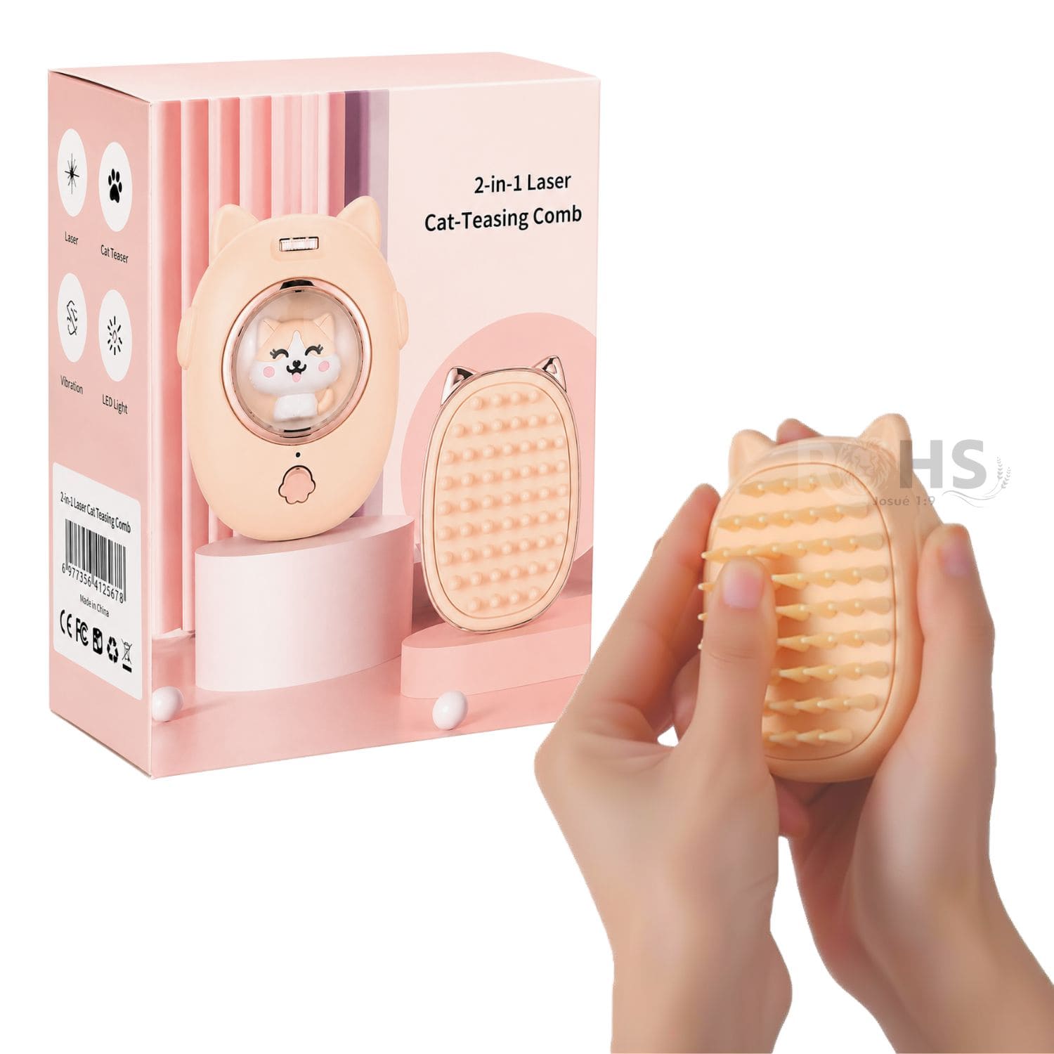 CEPILLO INTERACTIVO CREMA PARA GATOS 2 EN 1 CON LÁSER DE JUEGO Y CEPILLADO - 4