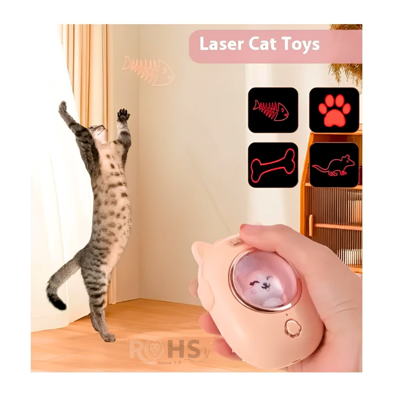 CEPILLO INTERACTIVO CREMA PARA GATOS 2 EN 1 CON LÁSER DE JUEGO Y CEPILLADO - 6