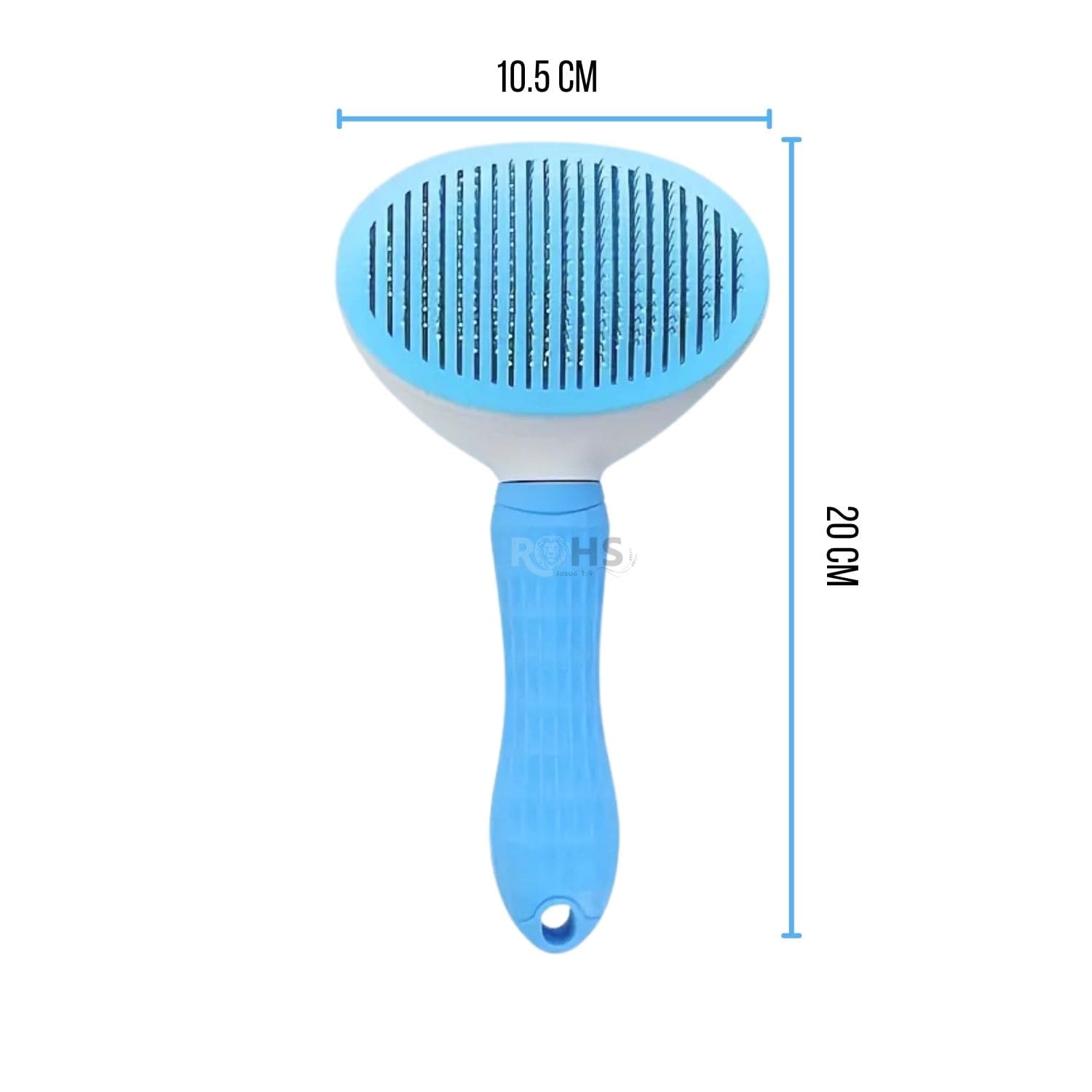 CEPILLO REMOVEDOR DE PELO AZUL PARA PERROS Y GATOS CON BOTÓN DE LIMPIEZA - 2