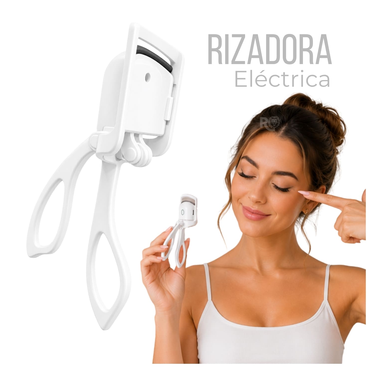 RIZADORA DE PESTAÑAS ELÉCTRICA BLANCA PORTÁTIL DE PLÁSTICO ABS - 1
