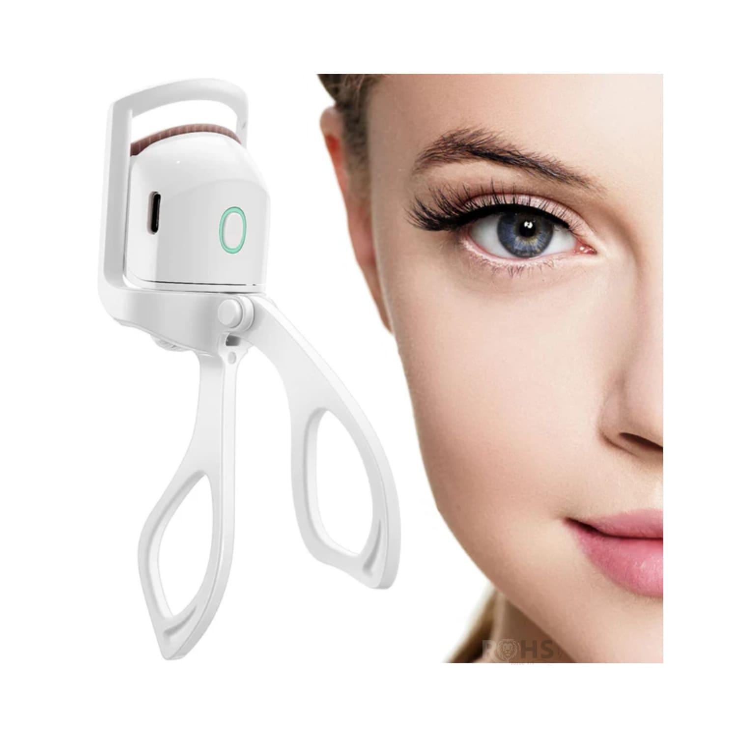 RIZADORA DE PESTAÑAS ELÉCTRICA BLANCA PORTÁTIL DE PLÁSTICO ABS - 3