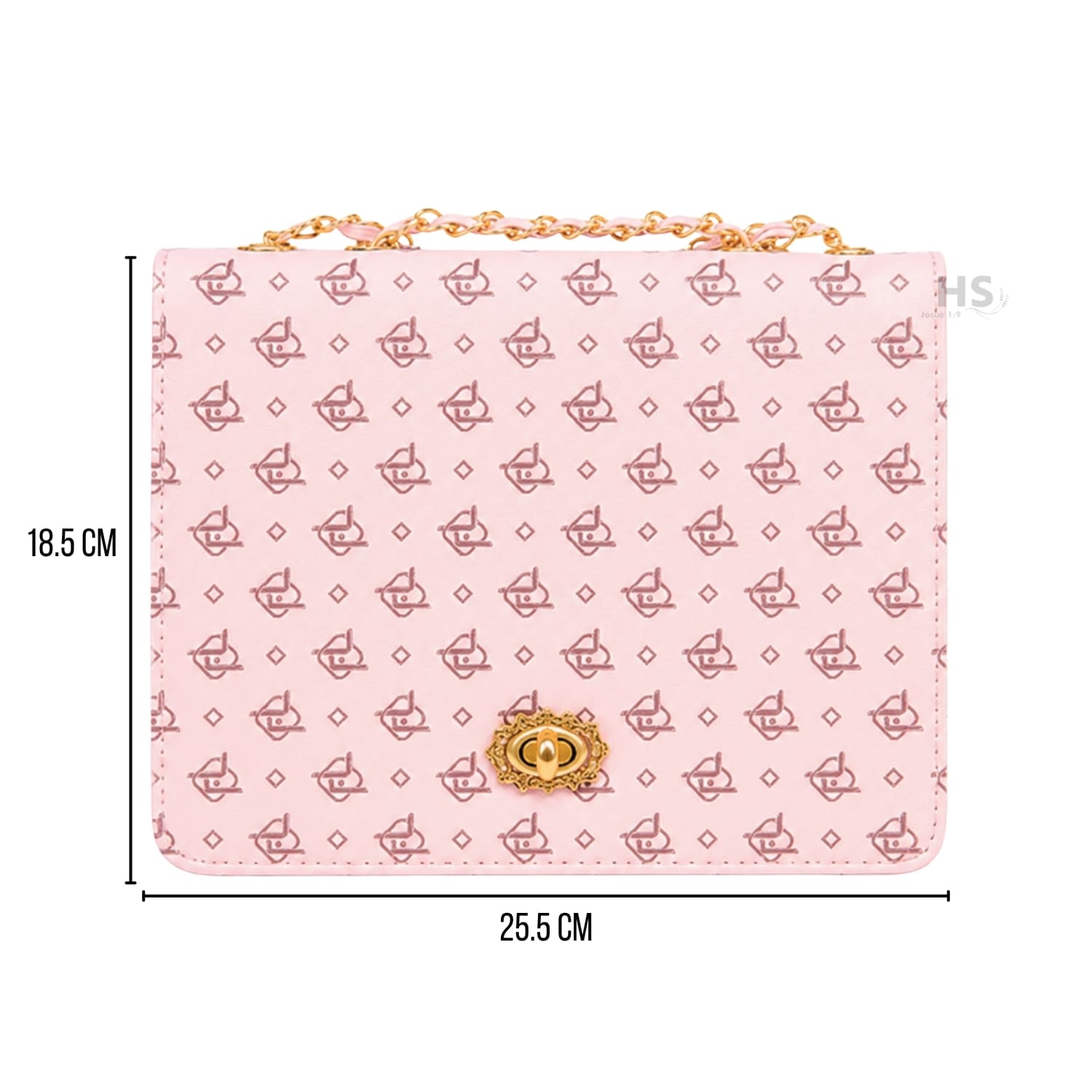 CARTERA ELEGANTE PARA MUJER CON CORREA DE CADENA Y DISEÑO ROSADO - 5