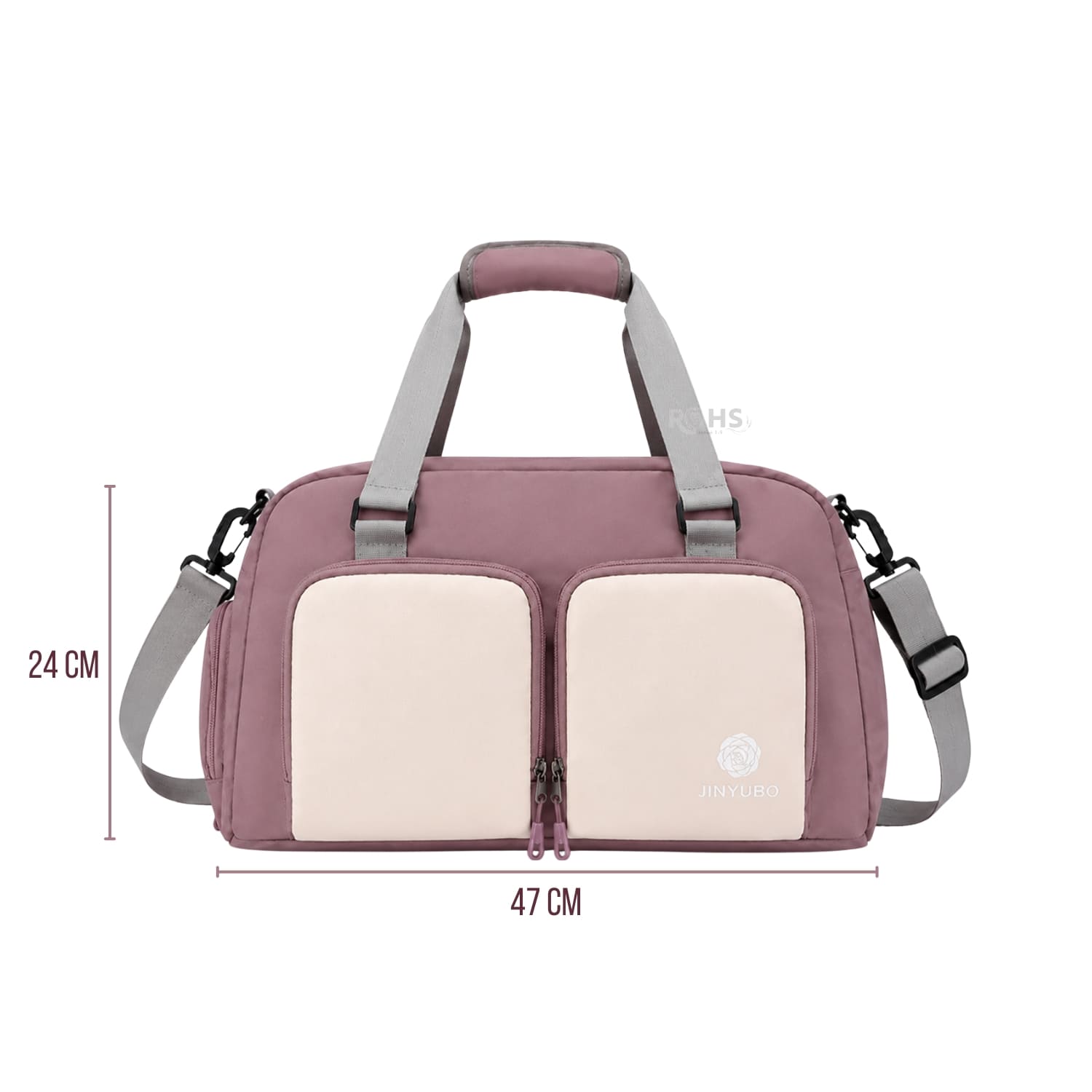 BOLSO MULTIFUNCIONAL DE VIAJE EN COLOR ROSA OSCURO CON GRAN CAPACIDAD Y COMPARTIMENTOS - 4