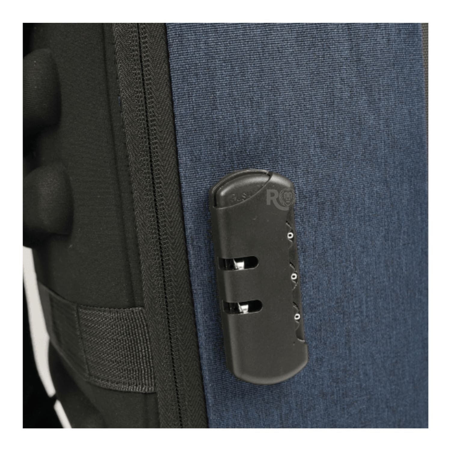 MOCHILA ANTIRROBO IMPERMEABLE AZUL CON CLAVE DE SEGURIDAD Y PUERTO USB - 3