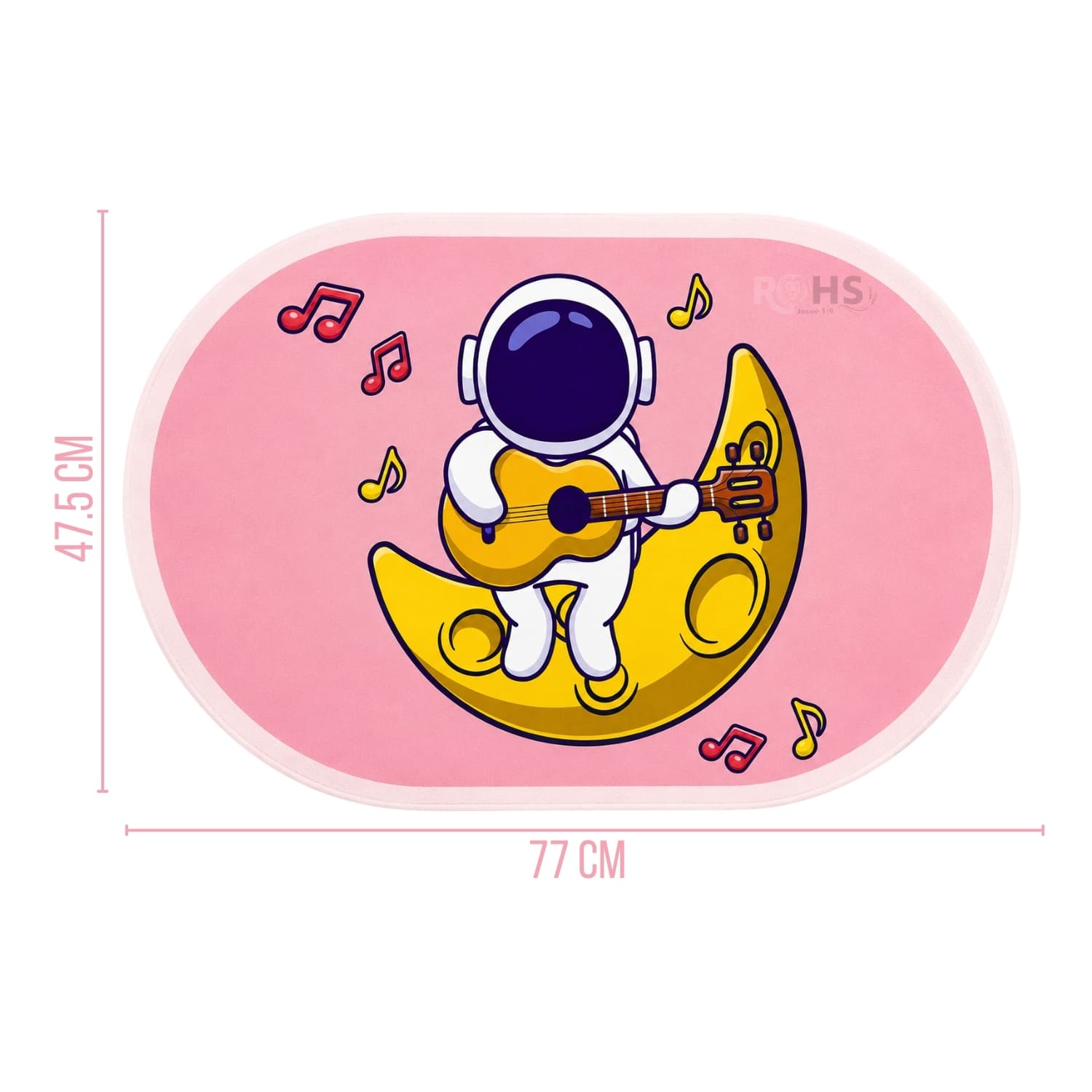 TAPETE DE BAÑO ANTIDESLIZANTE ASTRONAUTA ROSA 77 X 47.5 CM - 2