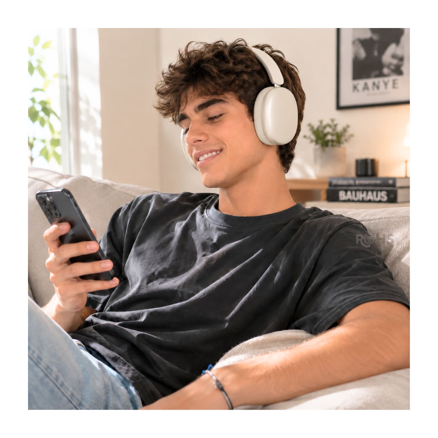 AUDÍFONOS BLUETOOTH KIMISO K601 COLOR BLANCO CON REDUCCIÓN DE RUIDO Y BLUETOOTH 5.4 - 3
