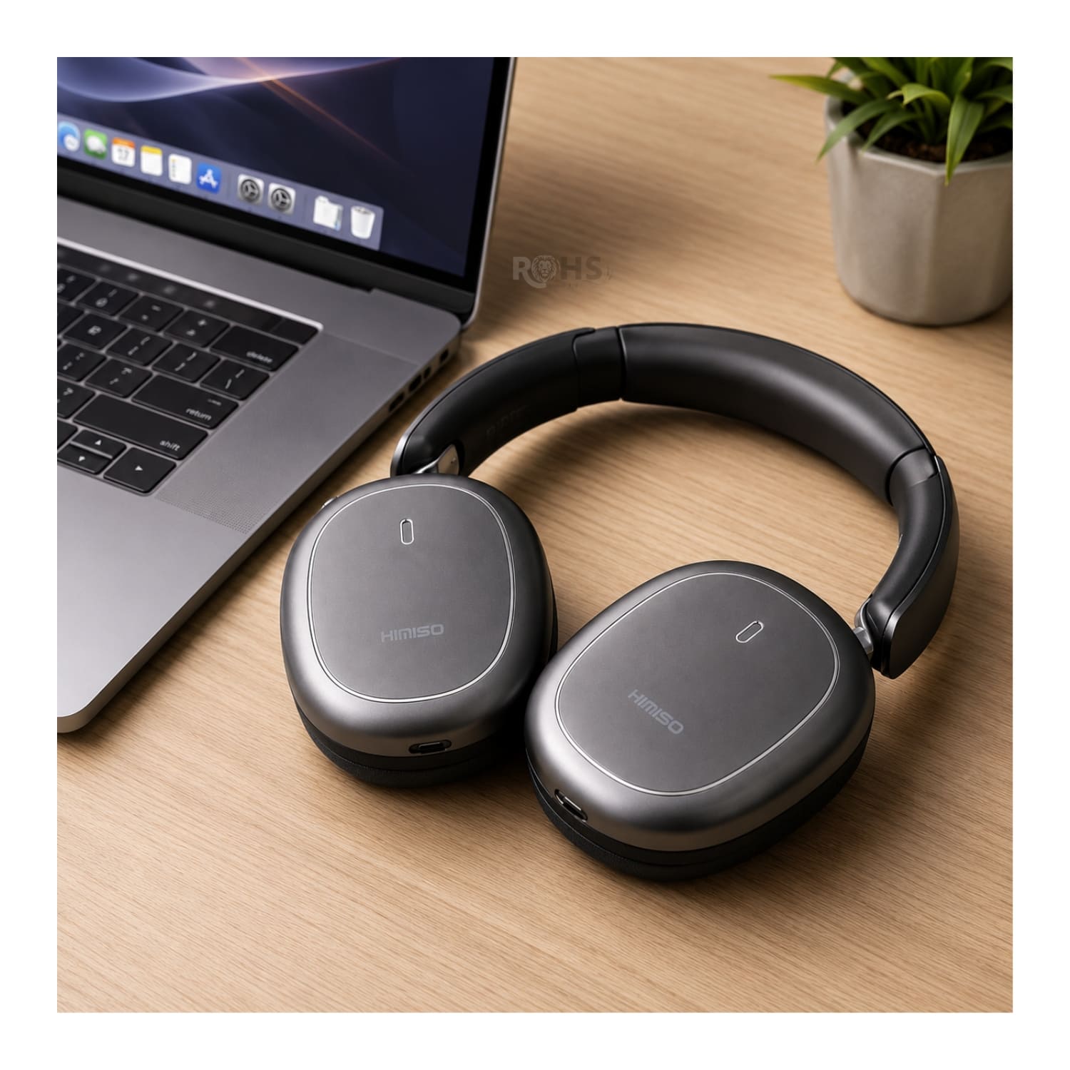 AUDÍFONOS BLUETOOTH KIMISO NEGRO CON CANCELACIÓN DE RUIDO Y DISEÑO PLEGABLE ACOLCHADO - 6
