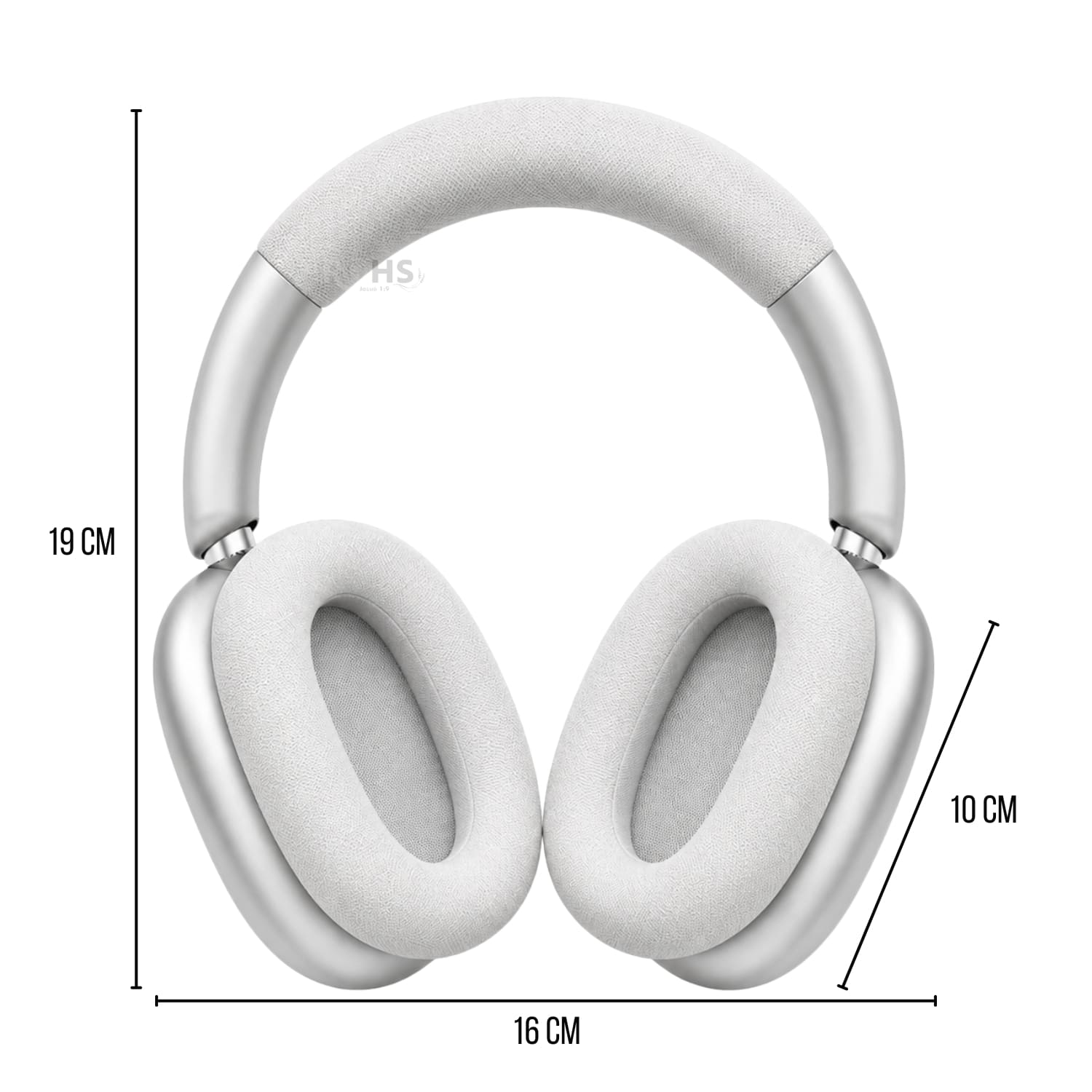 AUDÍFONOS BLUETOOTH KIMISO PLATEADO CON CANCELACIÓN DE RUIDO Y DISEÑO PLEGABLE ACOLCHADO - 3
