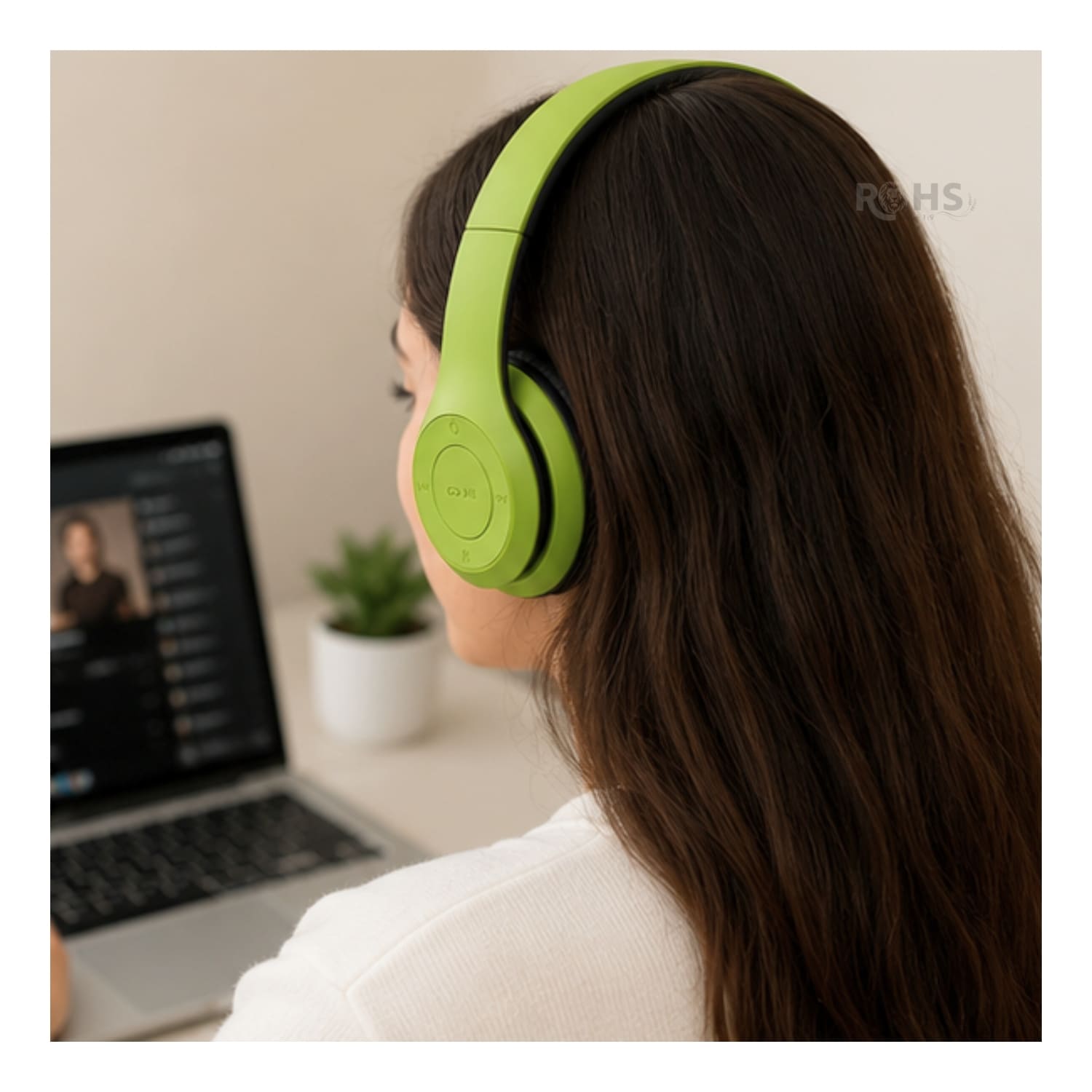 AUDÍFONOS BLUETOOTH P47 PLEGABLES RECARGABLES COLOR VERDE CON MICRÓFONO INTEGRADO - 6