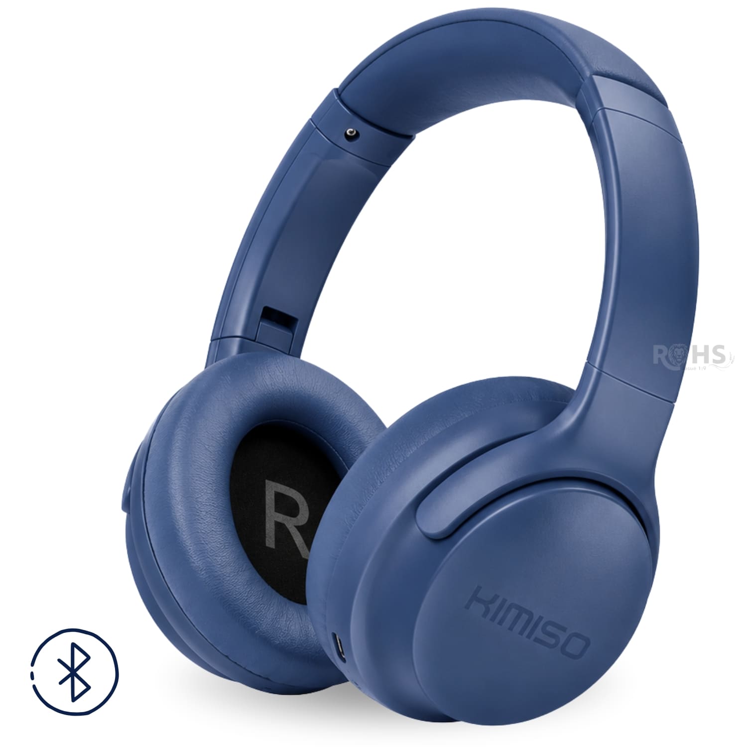 AUDÍFONOS BLUETOOTH KIMISO AZUL PLEGABLES RECARGABLES CON BLUETOOTH Y DISEÑO ERGONÓMICO - 1
