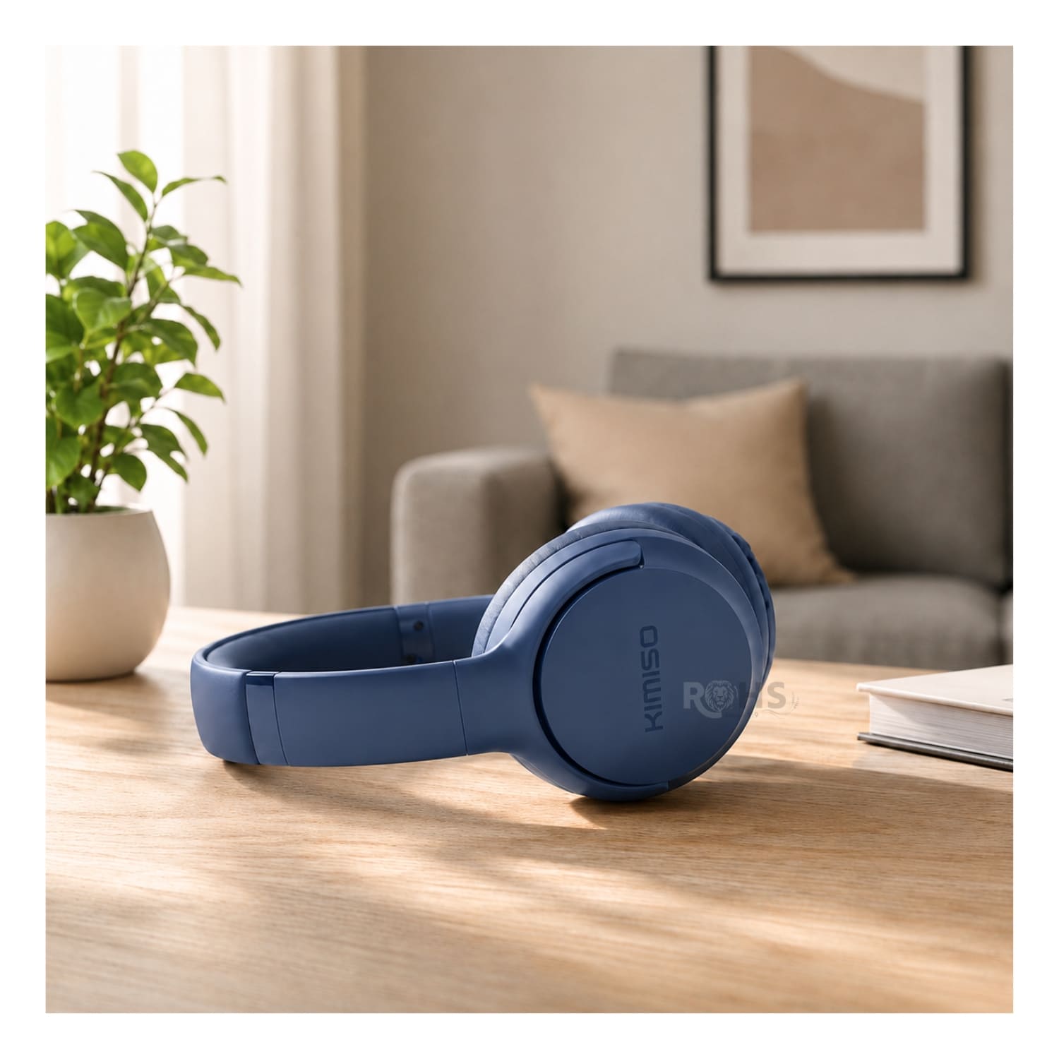 AUDÍFONOS BLUETOOTH KIMISO AZUL PLEGABLES RECARGABLES CON BLUETOOTH Y DISEÑO ERGONÓMICO - 2