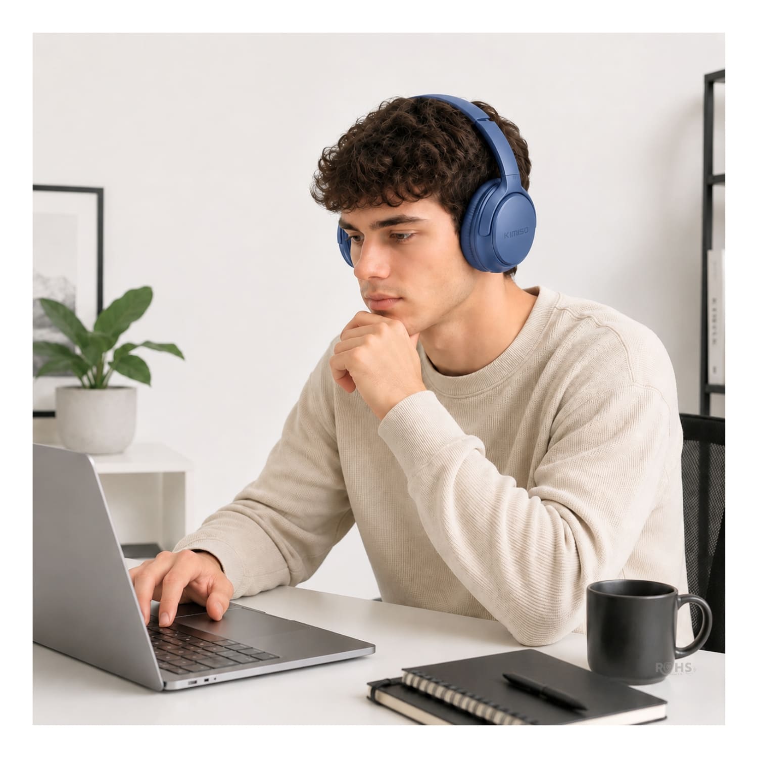 AUDÍFONOS BLUETOOTH KIMISO AZUL PLEGABLES RECARGABLES CON BLUETOOTH Y DISEÑO ERGONÓMICO - 6