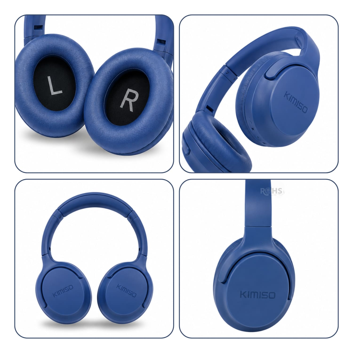 AUDÍFONOS BLUETOOTH KIMISO AZUL PLEGABLES RECARGABLES CON BLUETOOTH Y DISEÑO ERGONÓMICO - 7