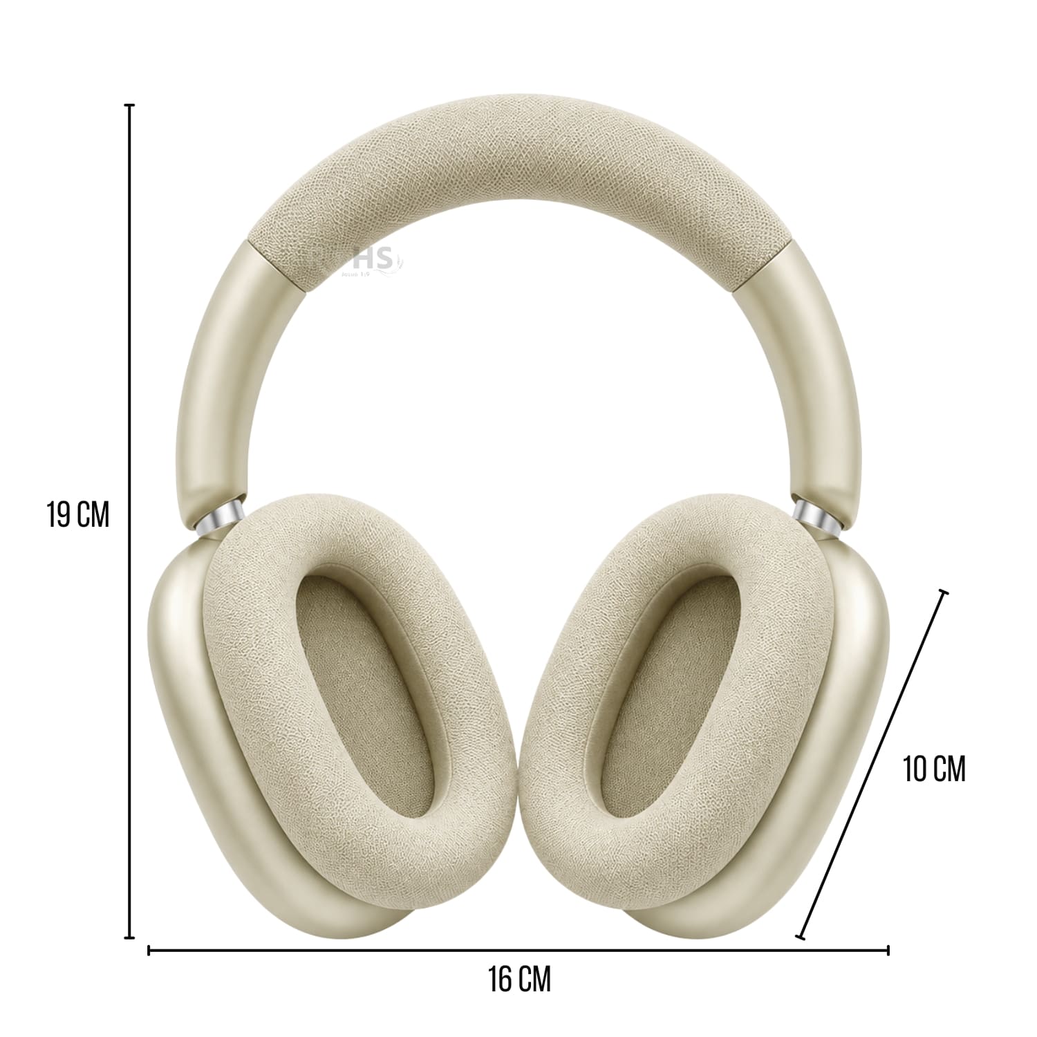 AUDÍFONOS BLUETOOTH KIMISO DORADO CON CANCELACIÓN DE RUIDO Y DISEÑO PLEGABLE ACOLCHADO - 3