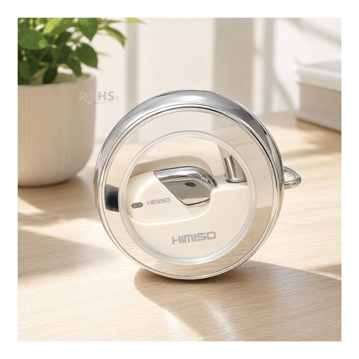 AUDÍFONOS BLUETOOTH KIMISO CON GANCHO PARA OREJA Y ESTUCHE RECARGABLE COLOR BLANCO - 4