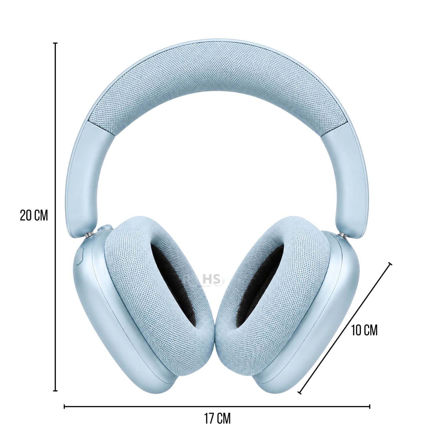 AUDÍFONOS BLUETOOTH KIMISO K601 COLOR CELESTE CON REDUCCIÓN DE RUIDO Y BLUETOOTH 5.4 - 4