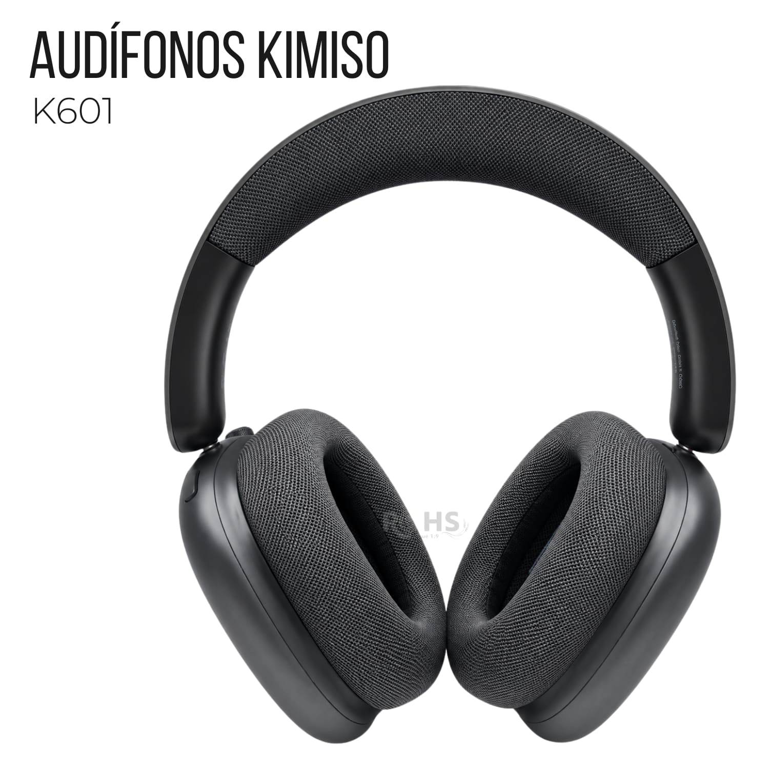 AUDÍFONOS BLUETOOTH KIMISO K601 COLOR NEGRO CON REDUCCIÓN DE RUIDO Y BLUETOOTH 5.4 - 1