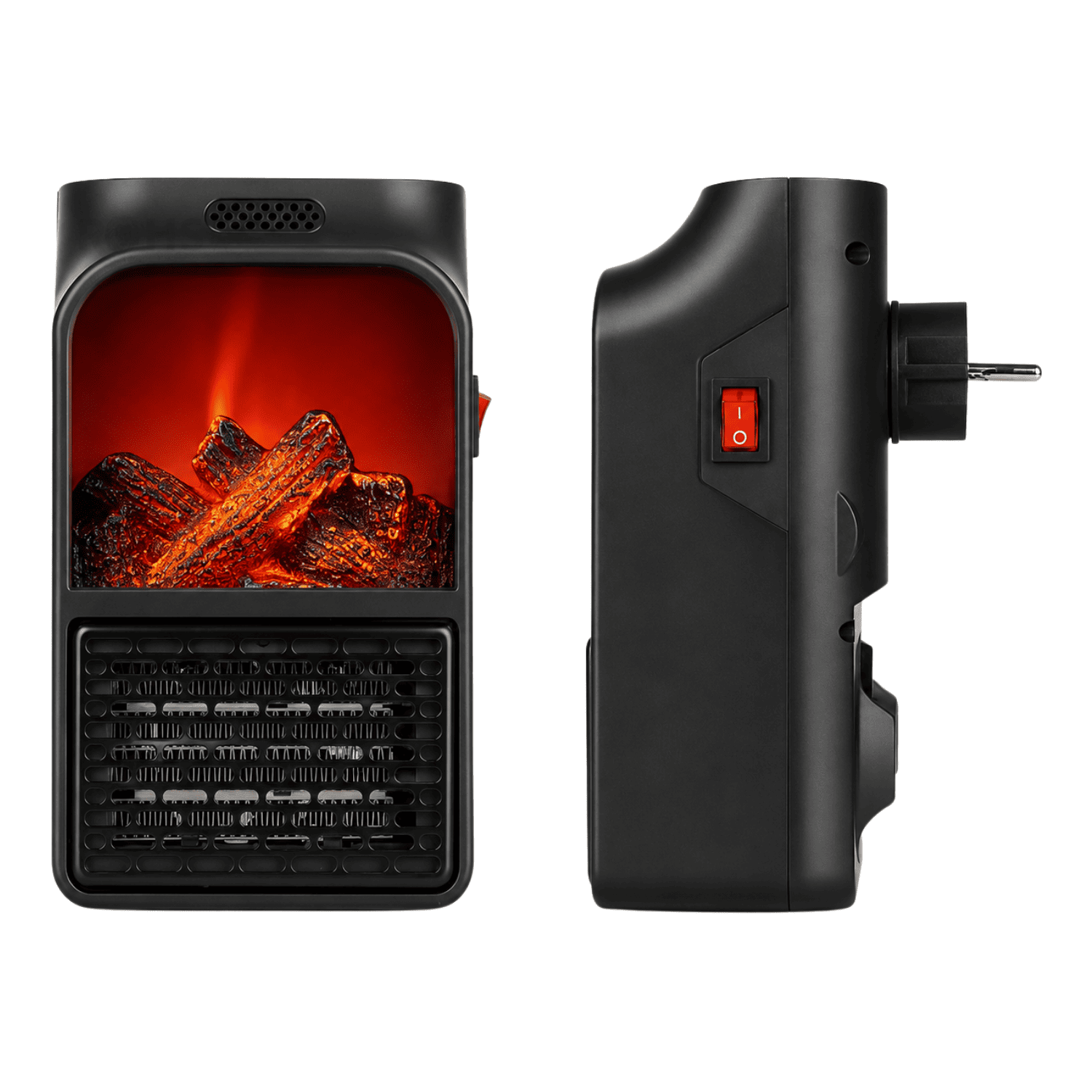 CALENTADOR ELÉCTRICO FLAME HEATER 1000W CON CONTROL REMOTO Y EFECTO CHIMENEA - 8