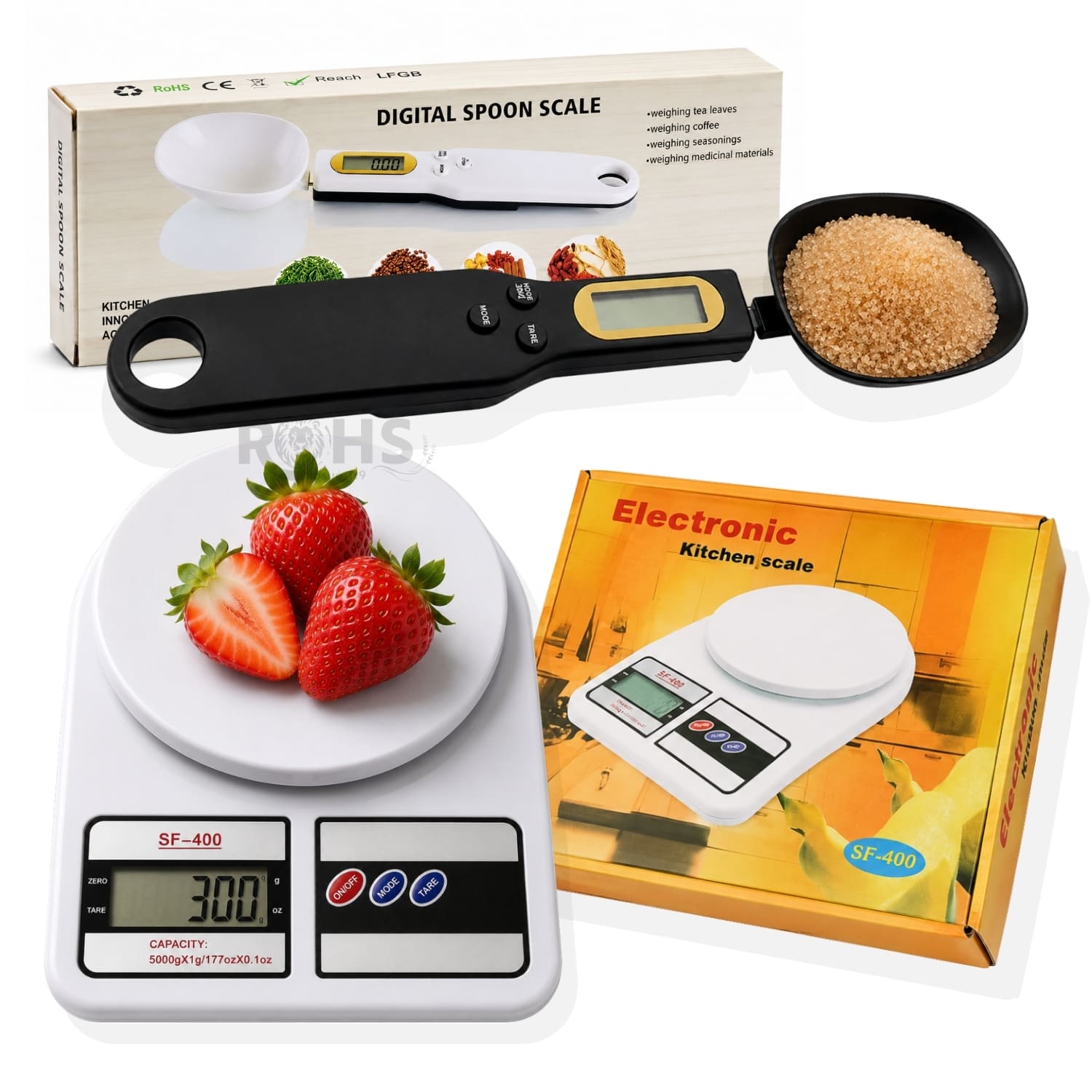 DÚO BALANZA DIGITAL DE COCINA + CUCHARA GRAMERA DIGITAL NEGRO CON MEDICIÓN PRECISA - 4