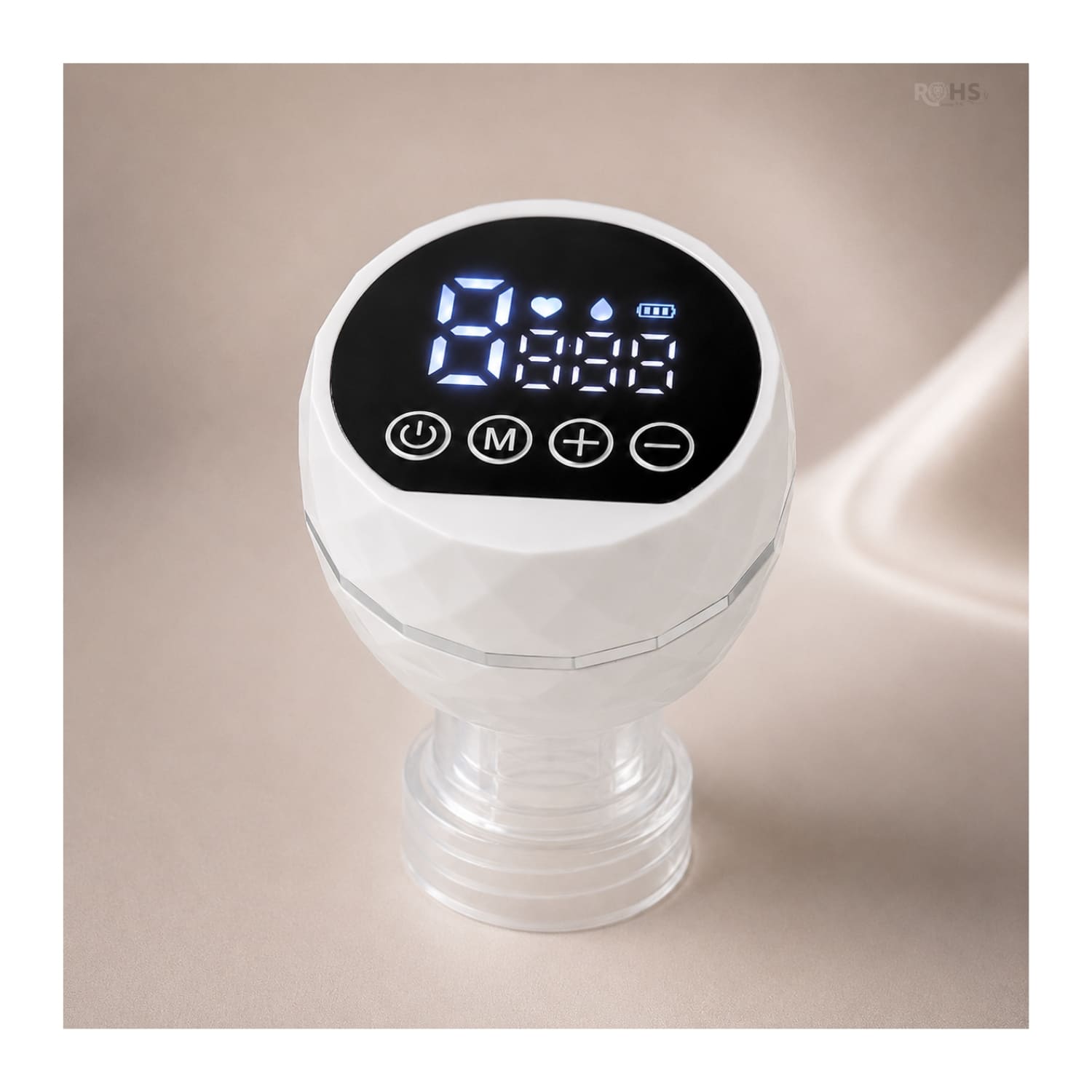 EXTRACTOR DE LECHE ELÉCTRICO RECARGABLE COLOR BLANCO CON PANTALLA LED Y BIBERÓN - 5