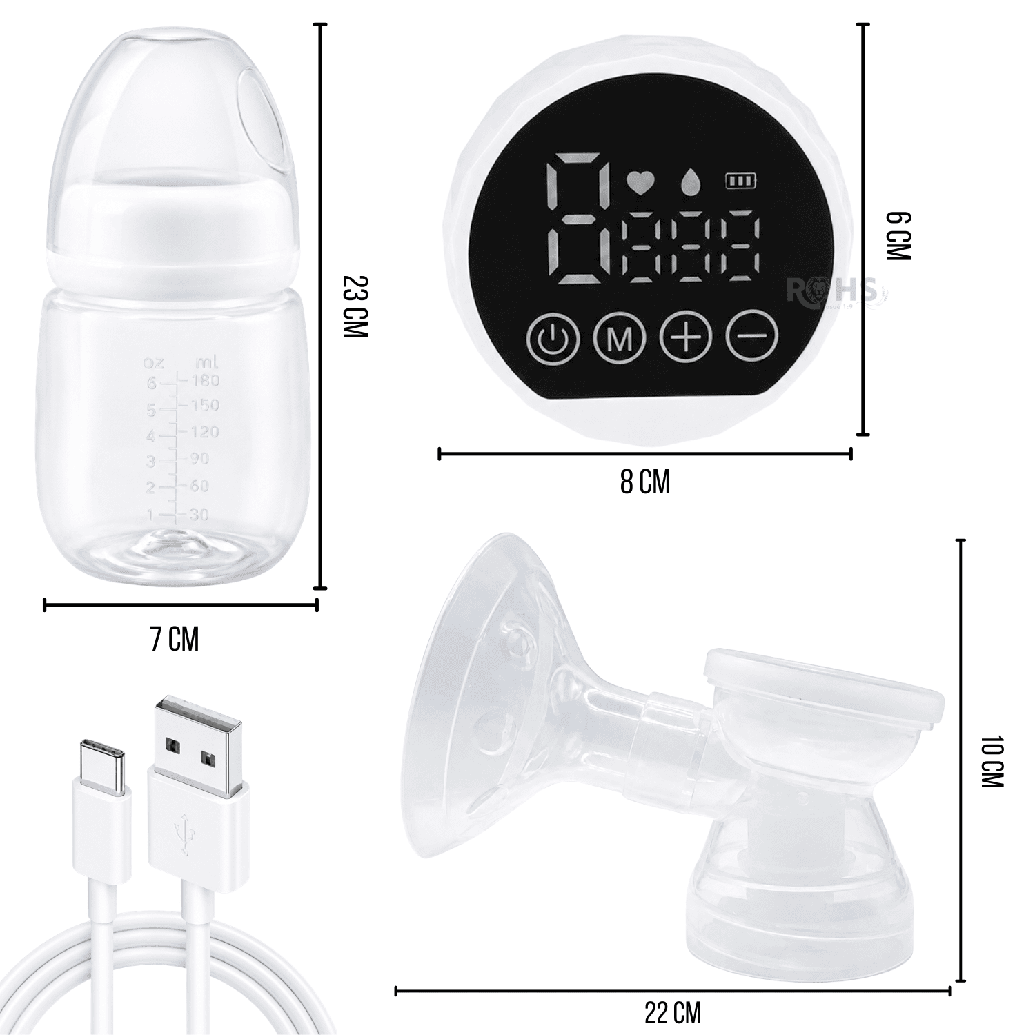 DÚO EXTRACTOR DE LECHE RECARGABLE Y CALENTADOR DE BIBERÓN PORTÁTIL USB - 2
