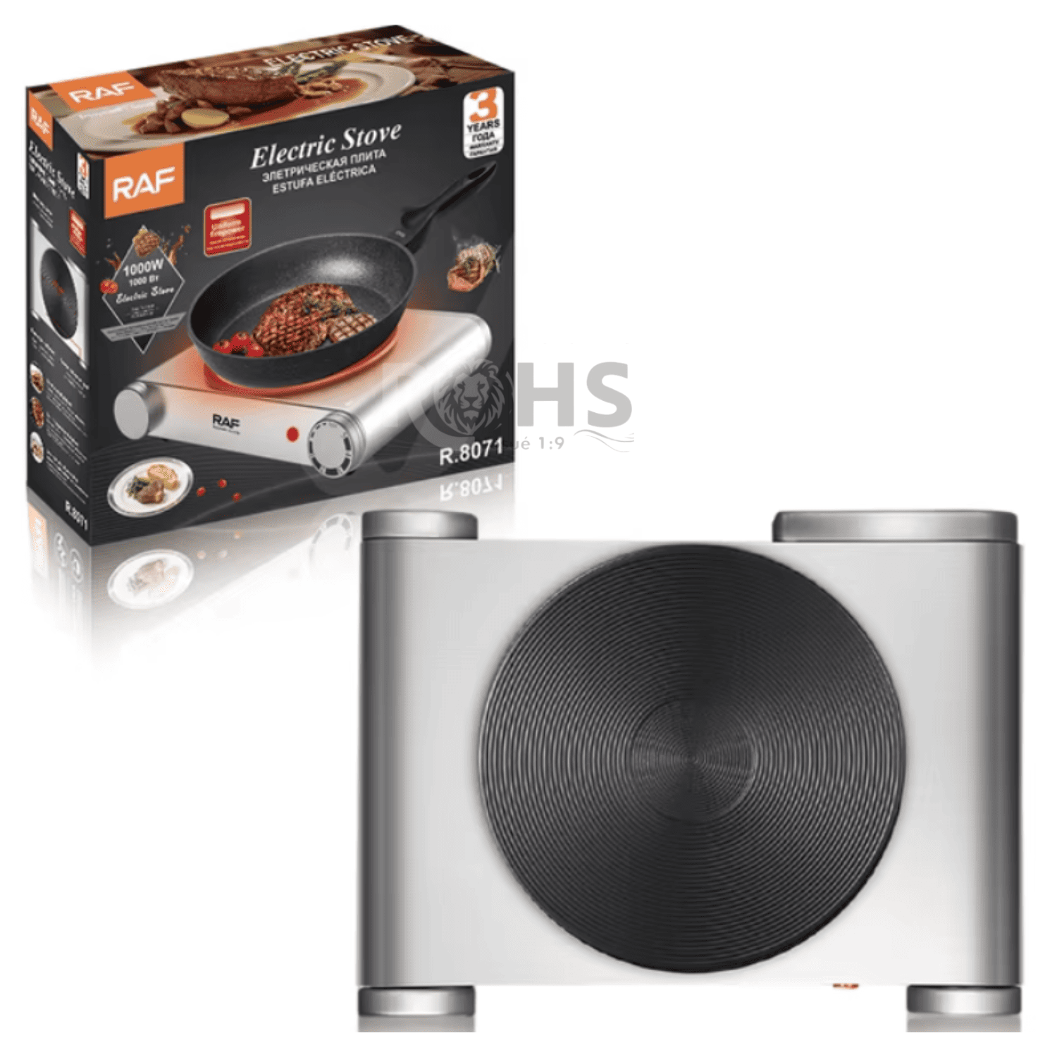 ESTUFA ELÉCTRICA INDIVIDUAL RAF R.8071 1000W COMPACTA CON PROTECCIÓN CONTRA SOBRECALENTAMIENTO - 3