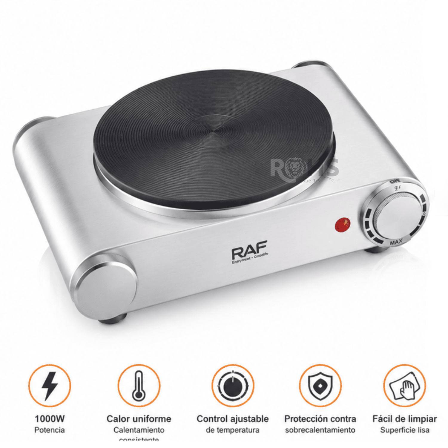 ESTUFA ELÉCTRICA INDIVIDUAL RAF R.8071 1000W COMPACTA CON PROTECCIÓN CONTRA SOBRECALENTAMIENTO - 7